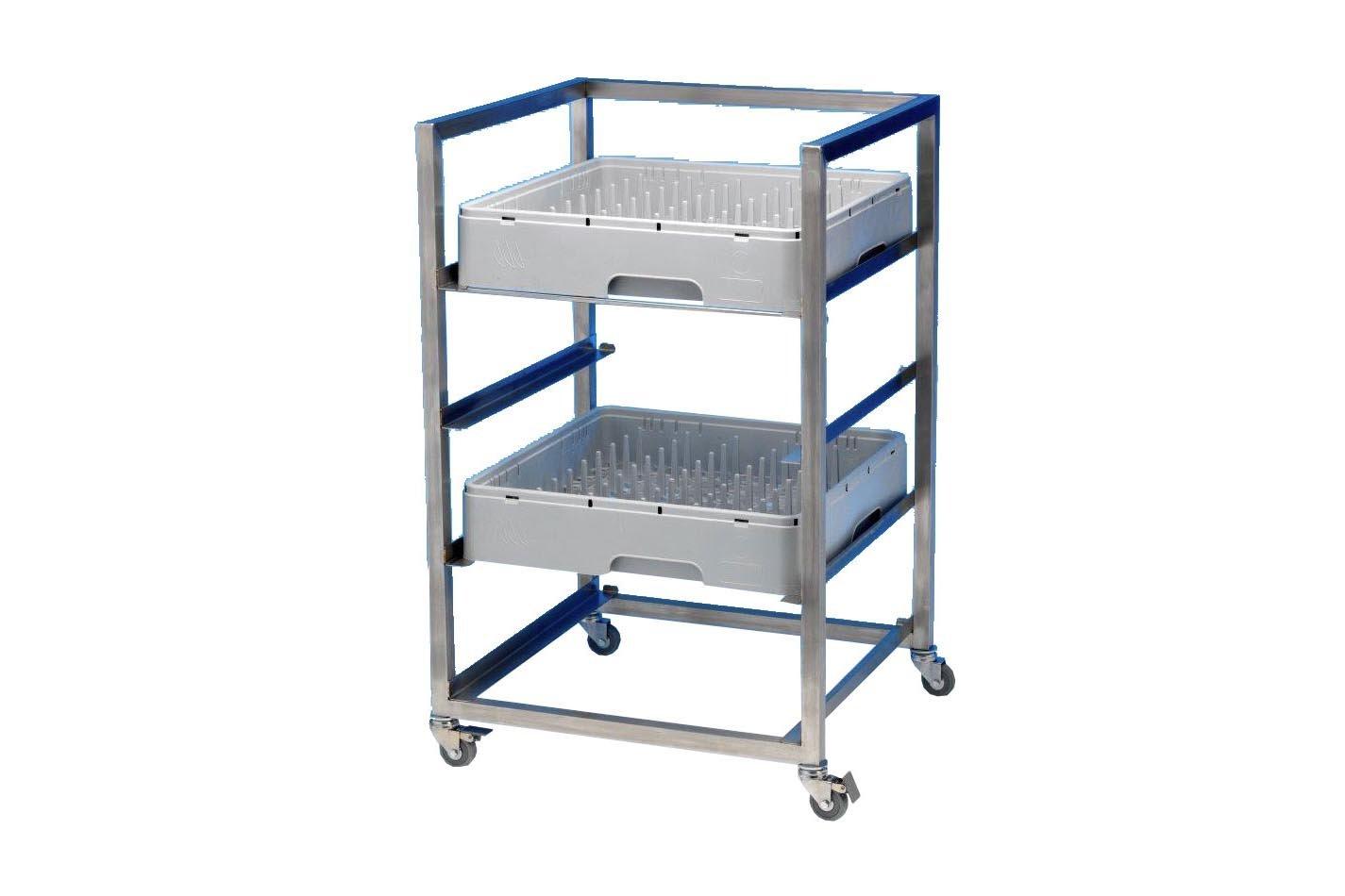 4 Tier Dishwash Basket Trolley