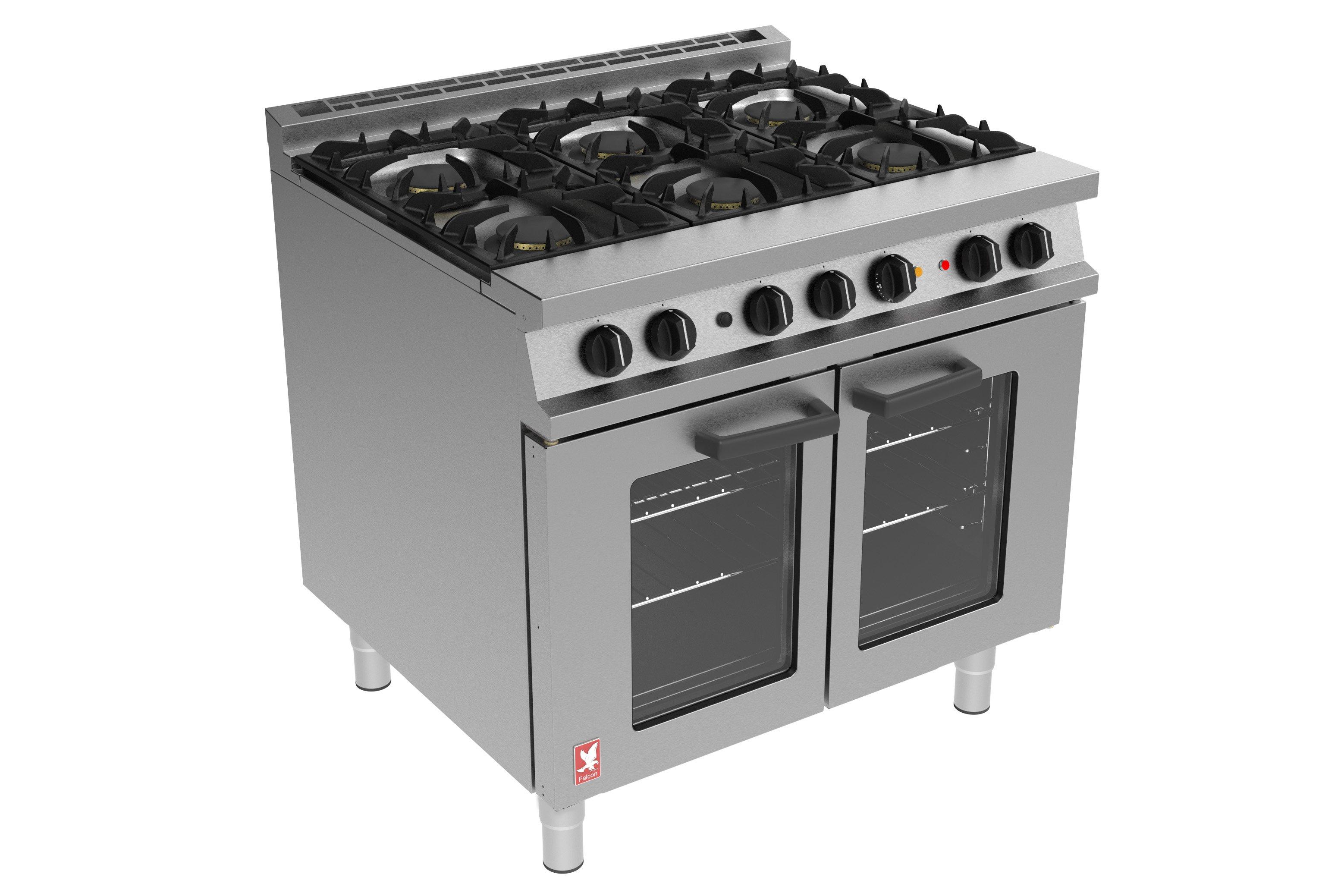 Falcon G3101 OTC 6 Burner Gas Fan-Assisted Oven Range