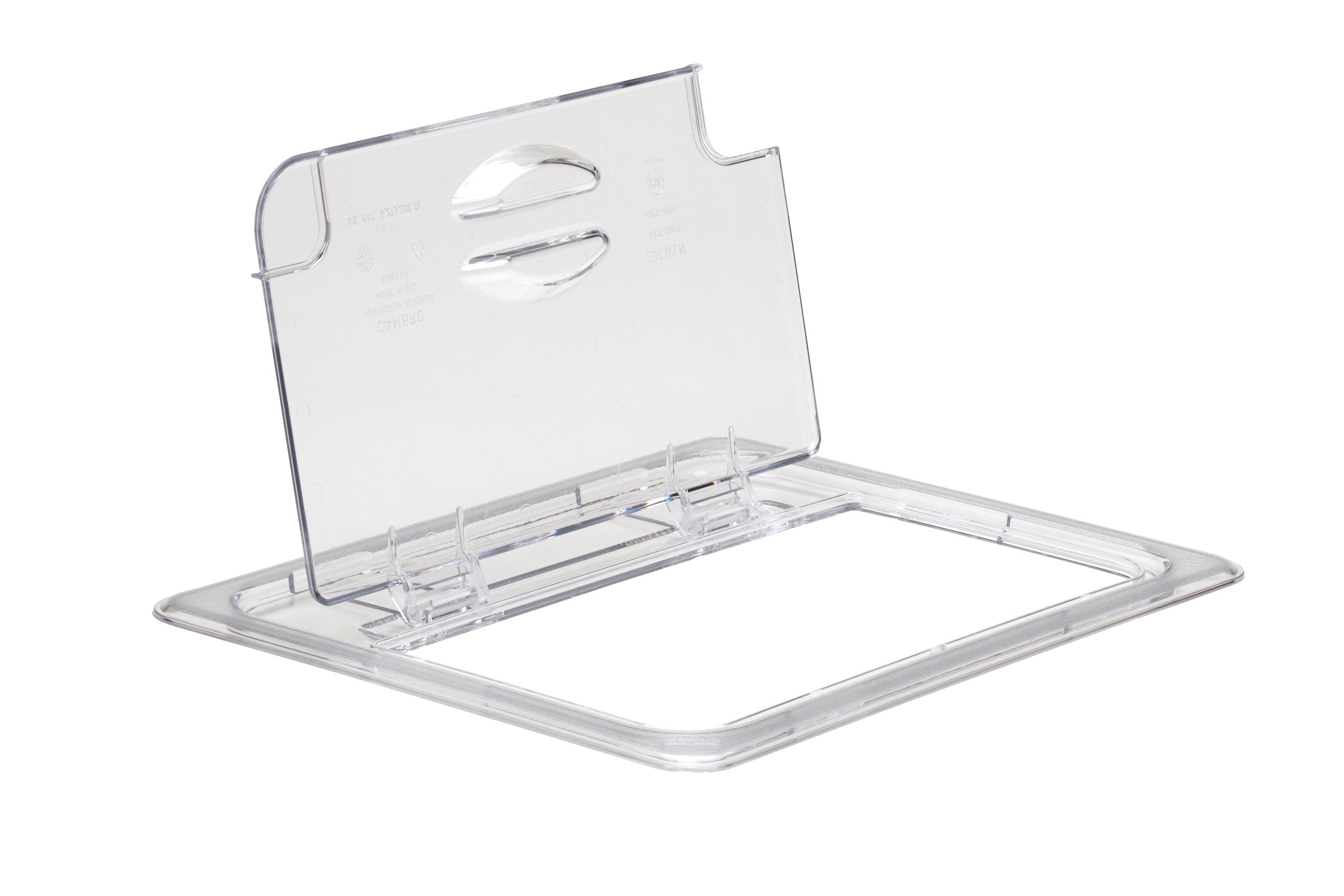 Cambro Clear Notched Flip Lid 1/2