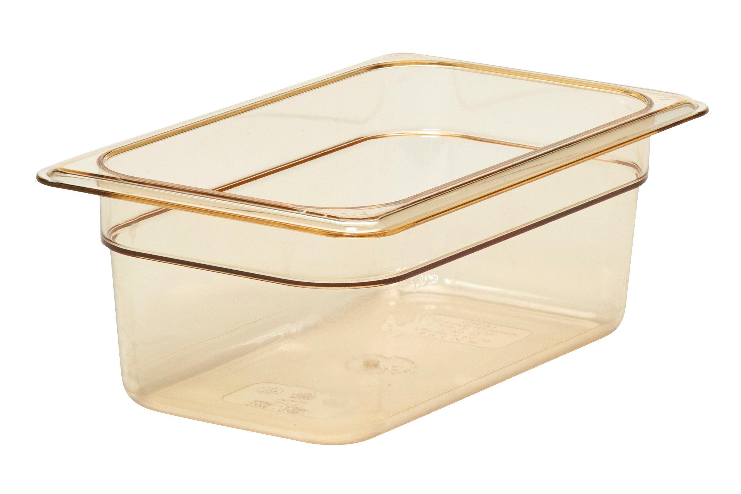 Cambro Amber High Heat Polycarbonate Gastronorm Container 1/4