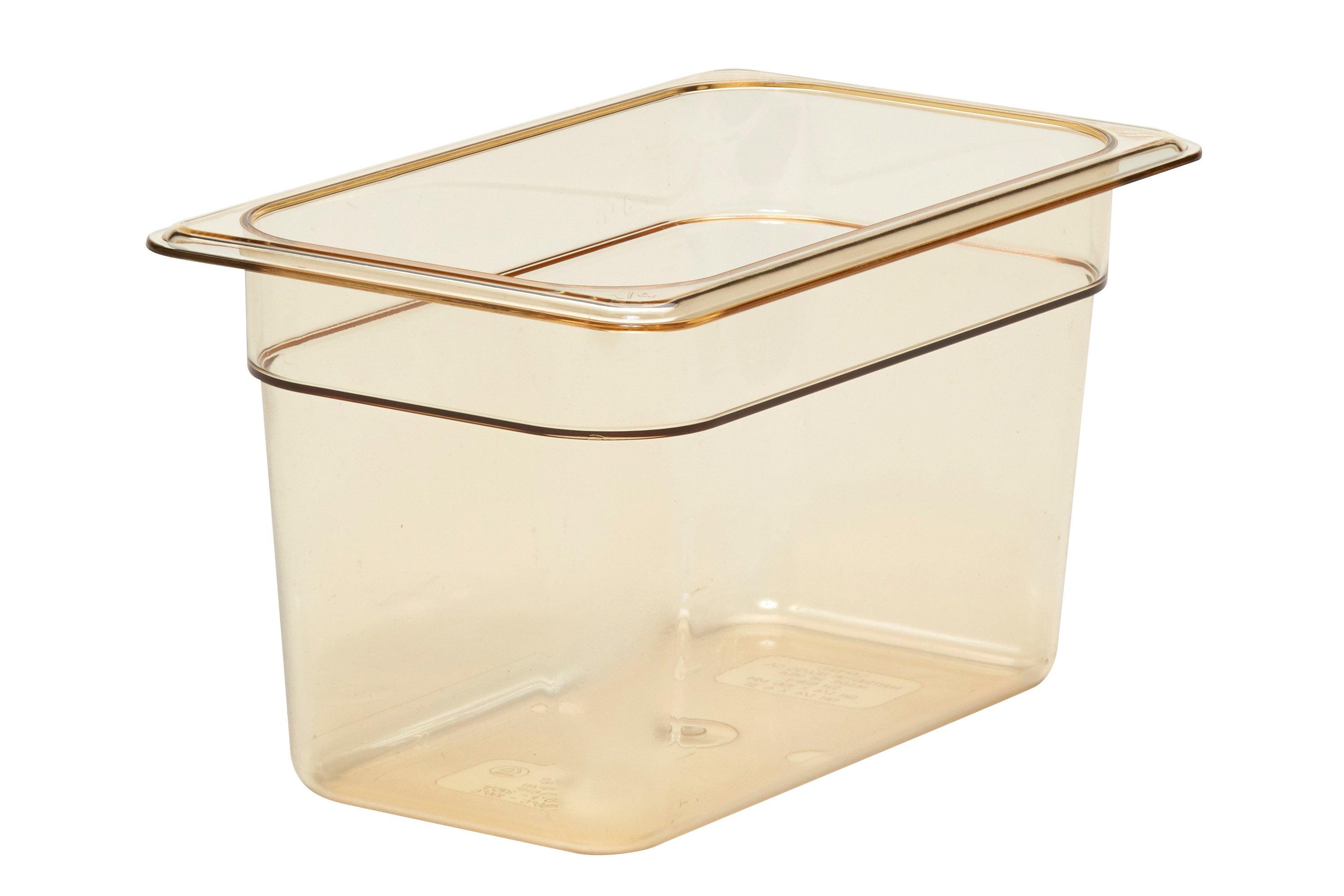 Cambro Amber High Heat Polycarbonate Gastronorm Container 1/4