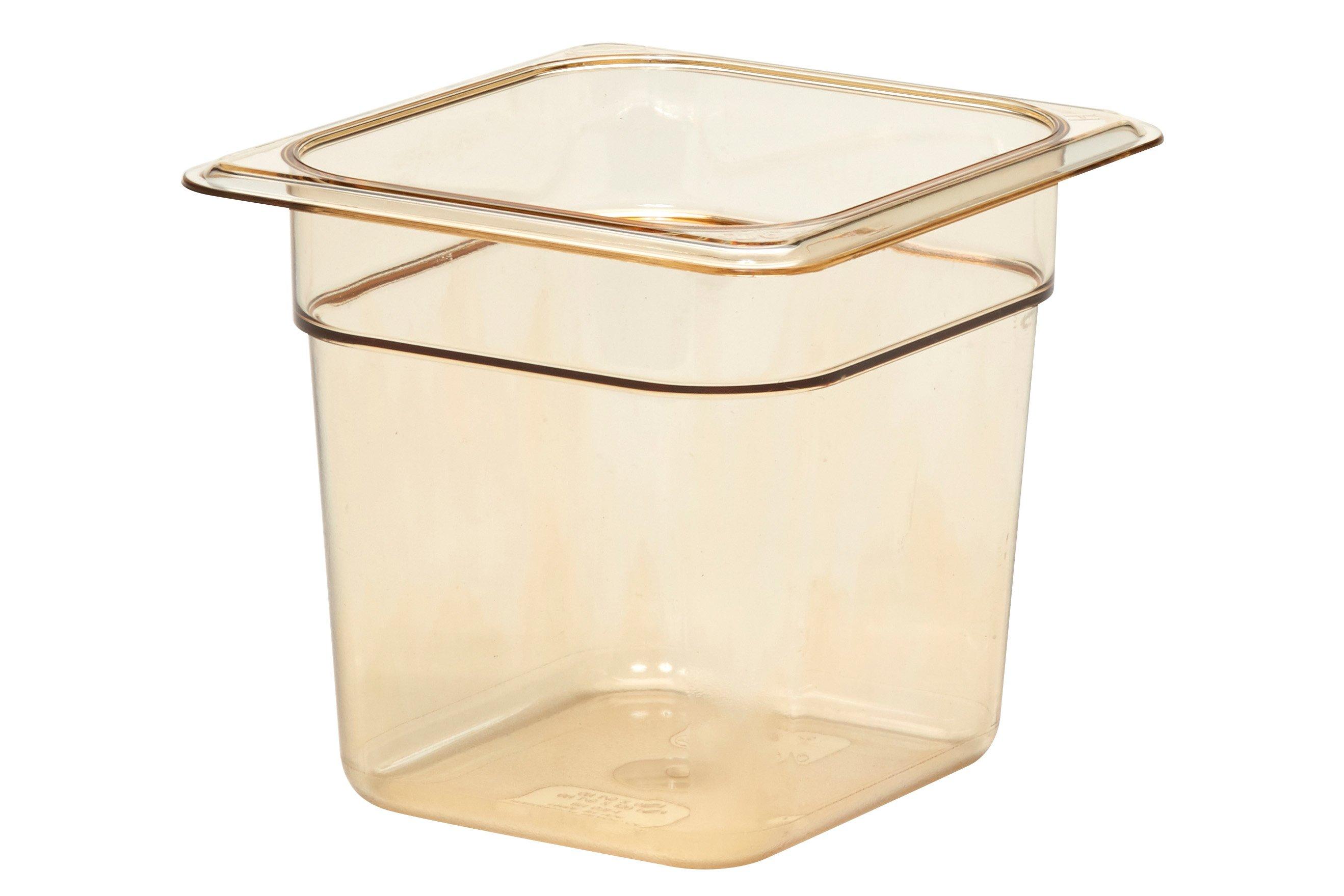 Cambro Amber High Heat Polycarbonate Gastronorm Container 1/6