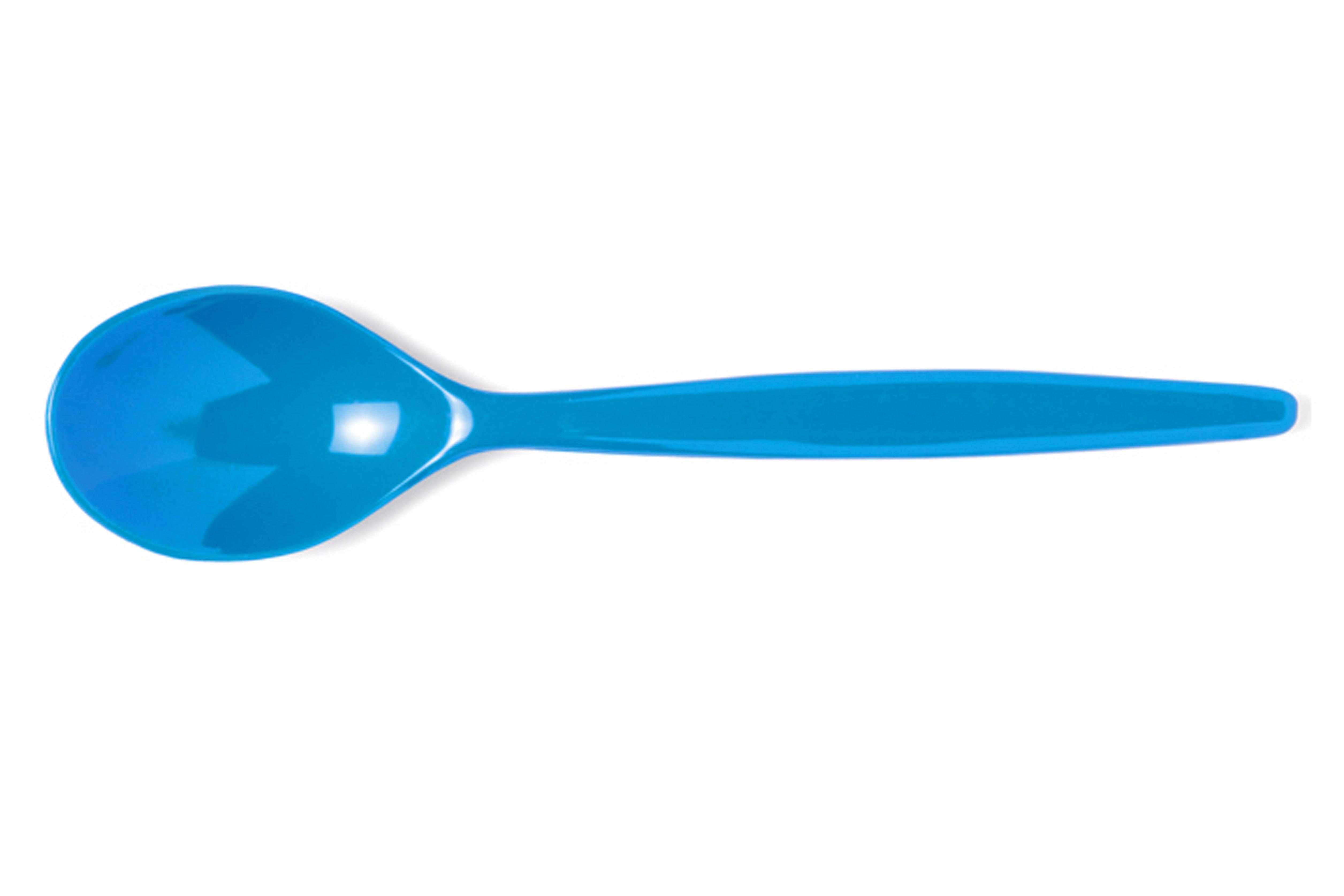 Blue Polycarbonate Standard Dessert Spoon