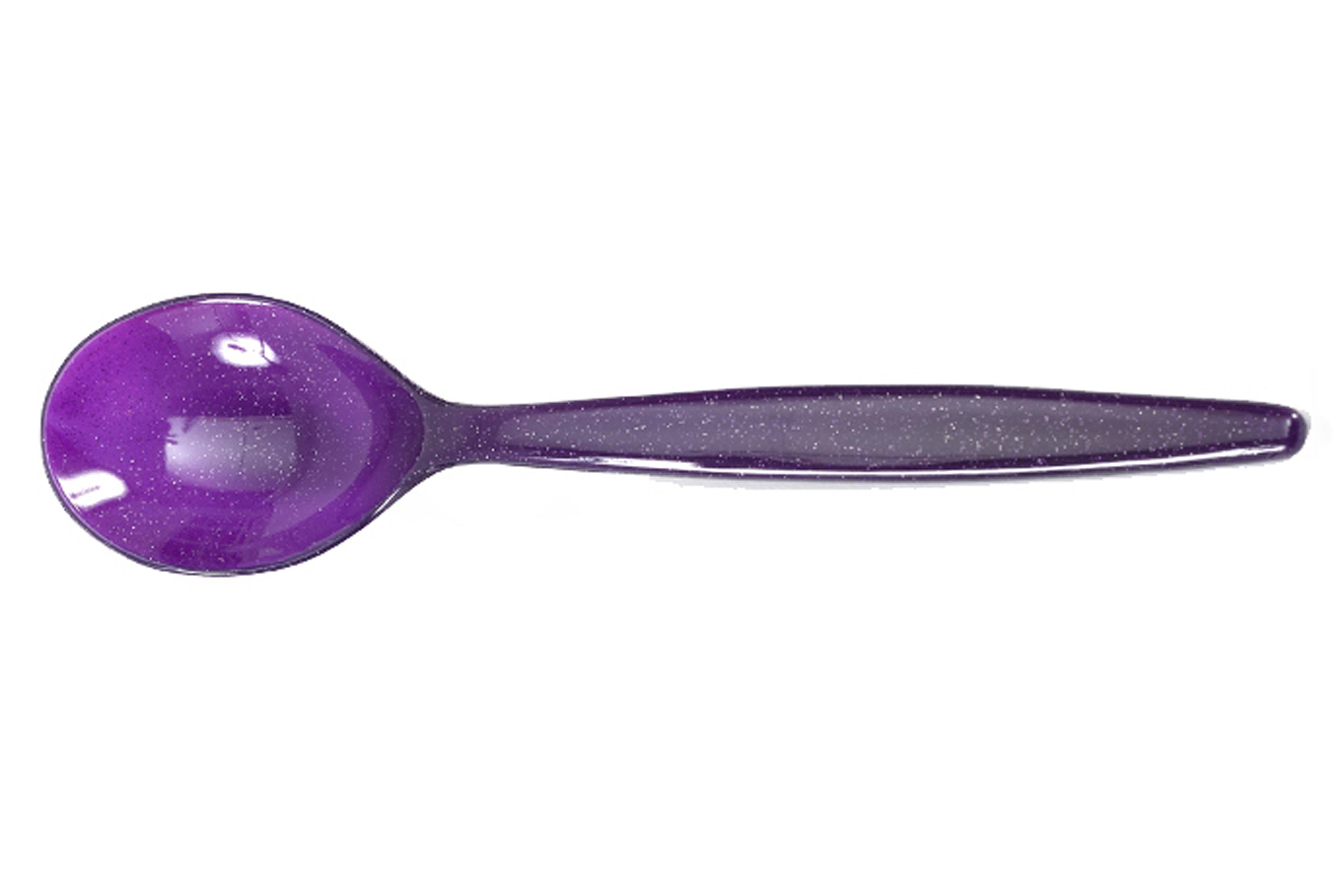 Purple Sparkle Polycarbonate Standard Dessert Spoon