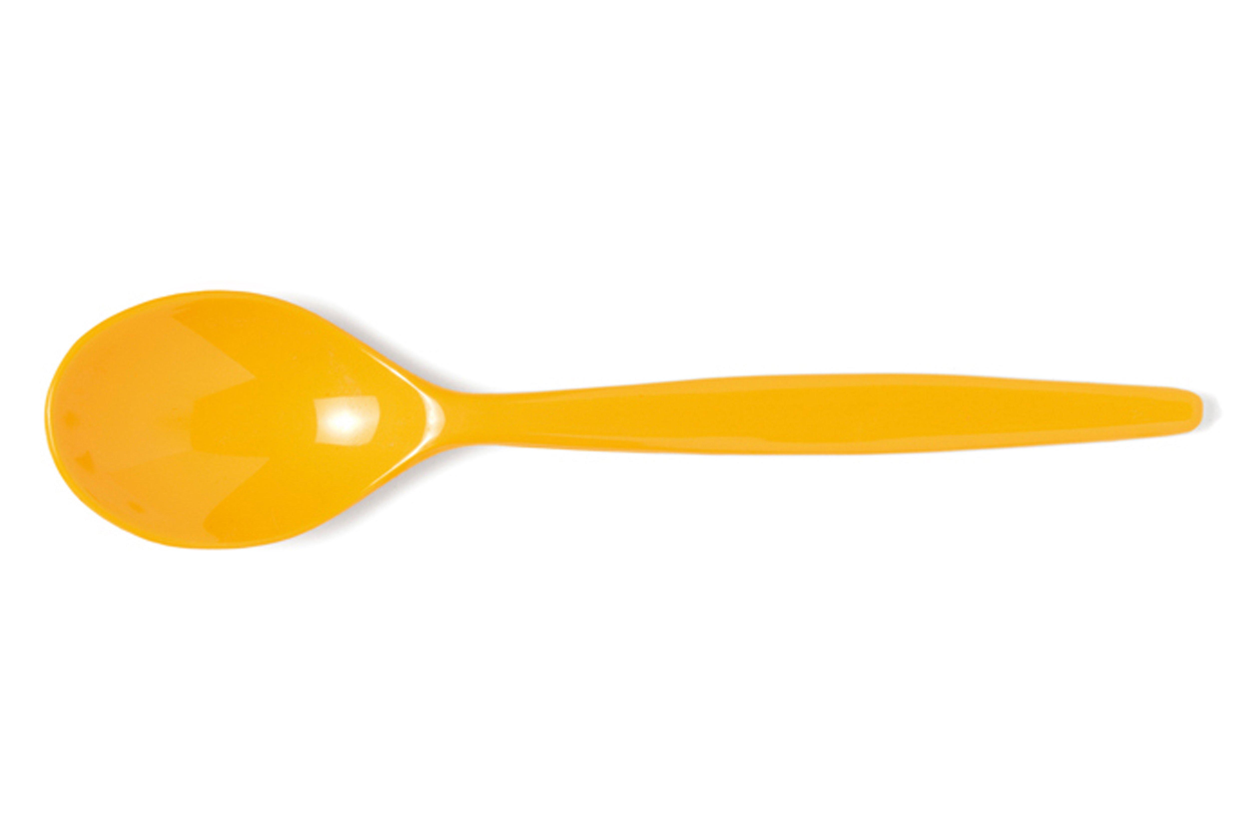 Yellow Polycarbonate Standard Dessert Spoon
