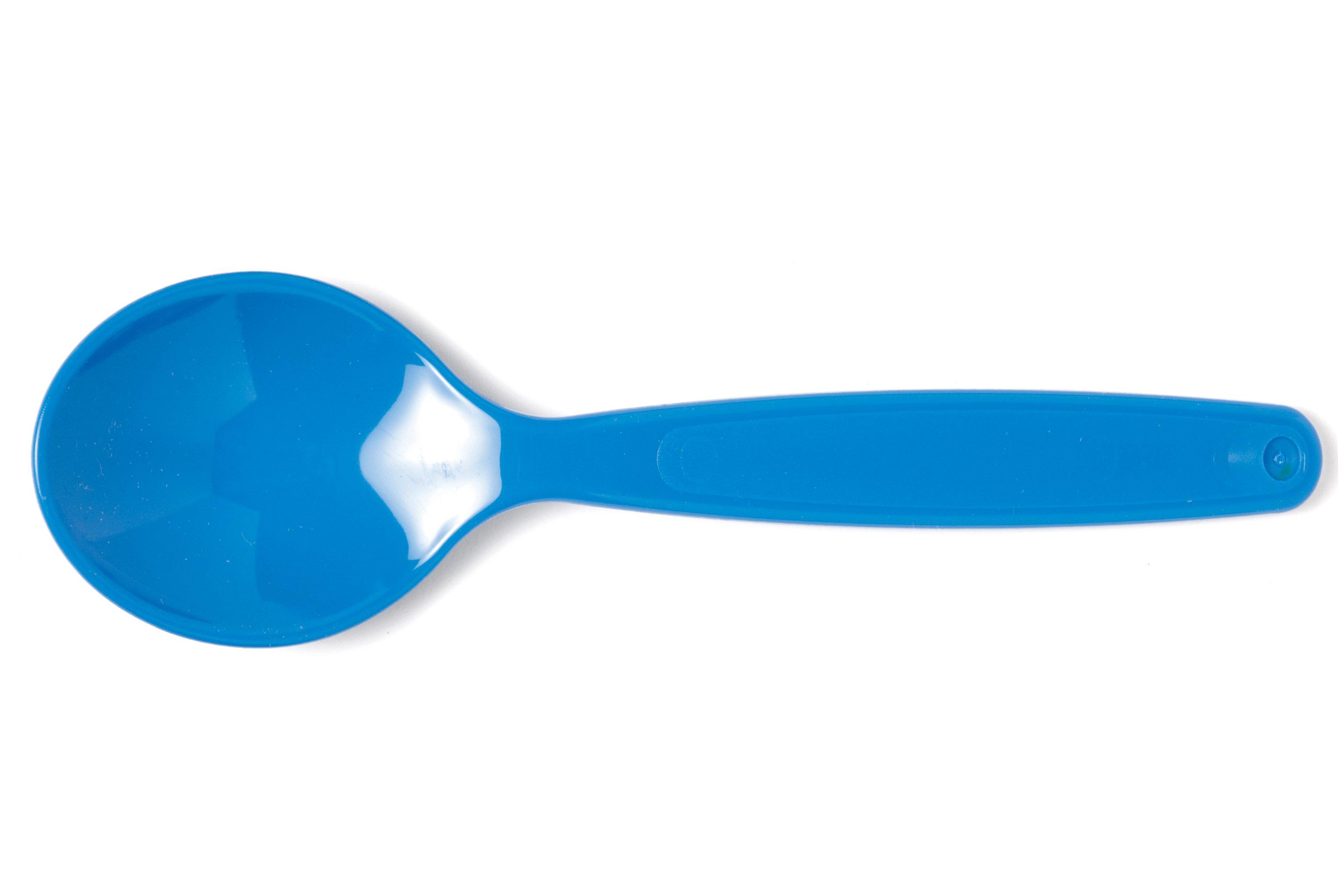 Small Blue Polycarbonate Dessert Spoon