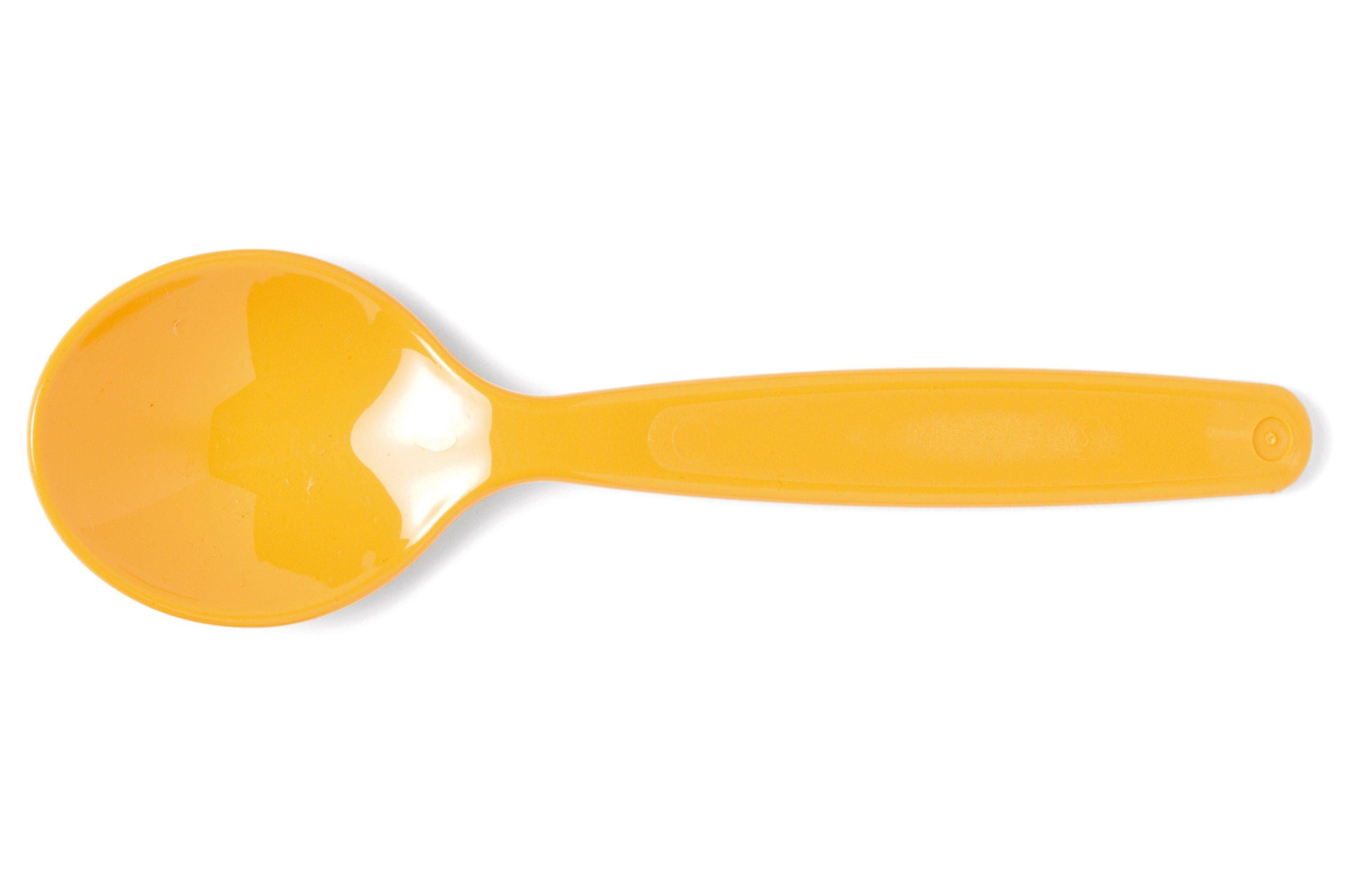 Small Yellow Polycarbonate Dessert Spoon