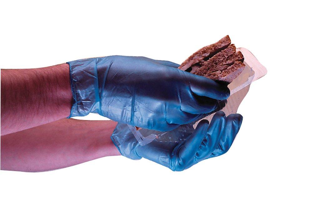 Blue Disposable Vinyl Gloves Small