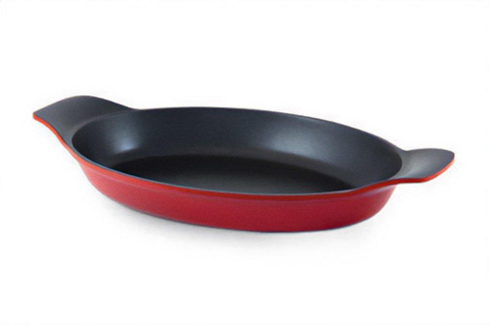 Commichef Red Cast Aluminium Oval Au Gratin Dish 20cm