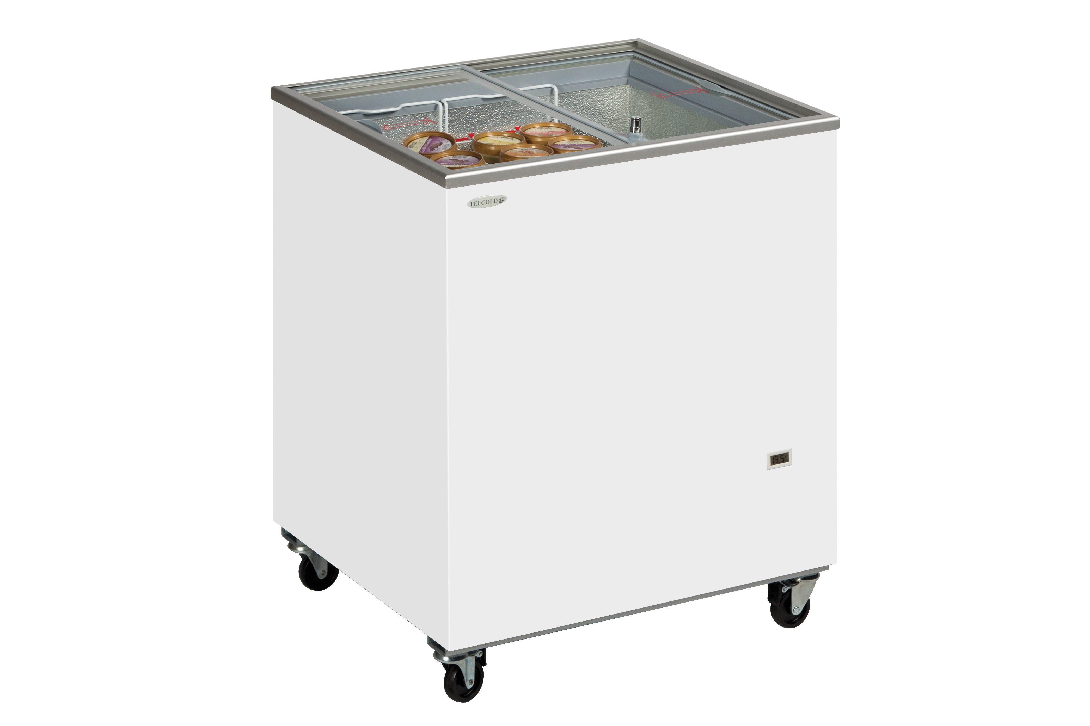 Tefcold IC201SC Sliding Flat Glass Lid Chest Freezer