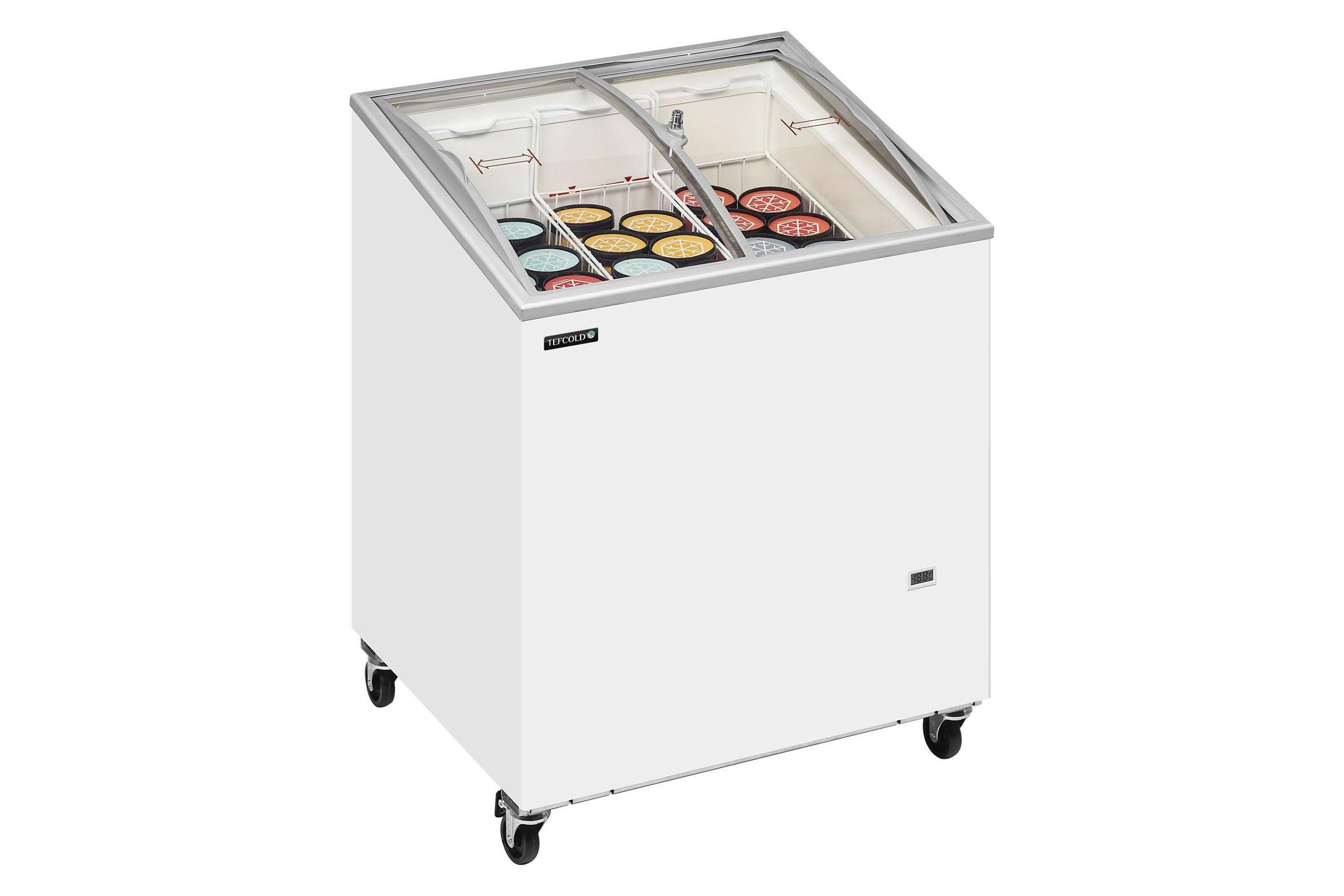 Tefcold IC201SCEB Sliding Curved & Angled Lid Chest Freezer