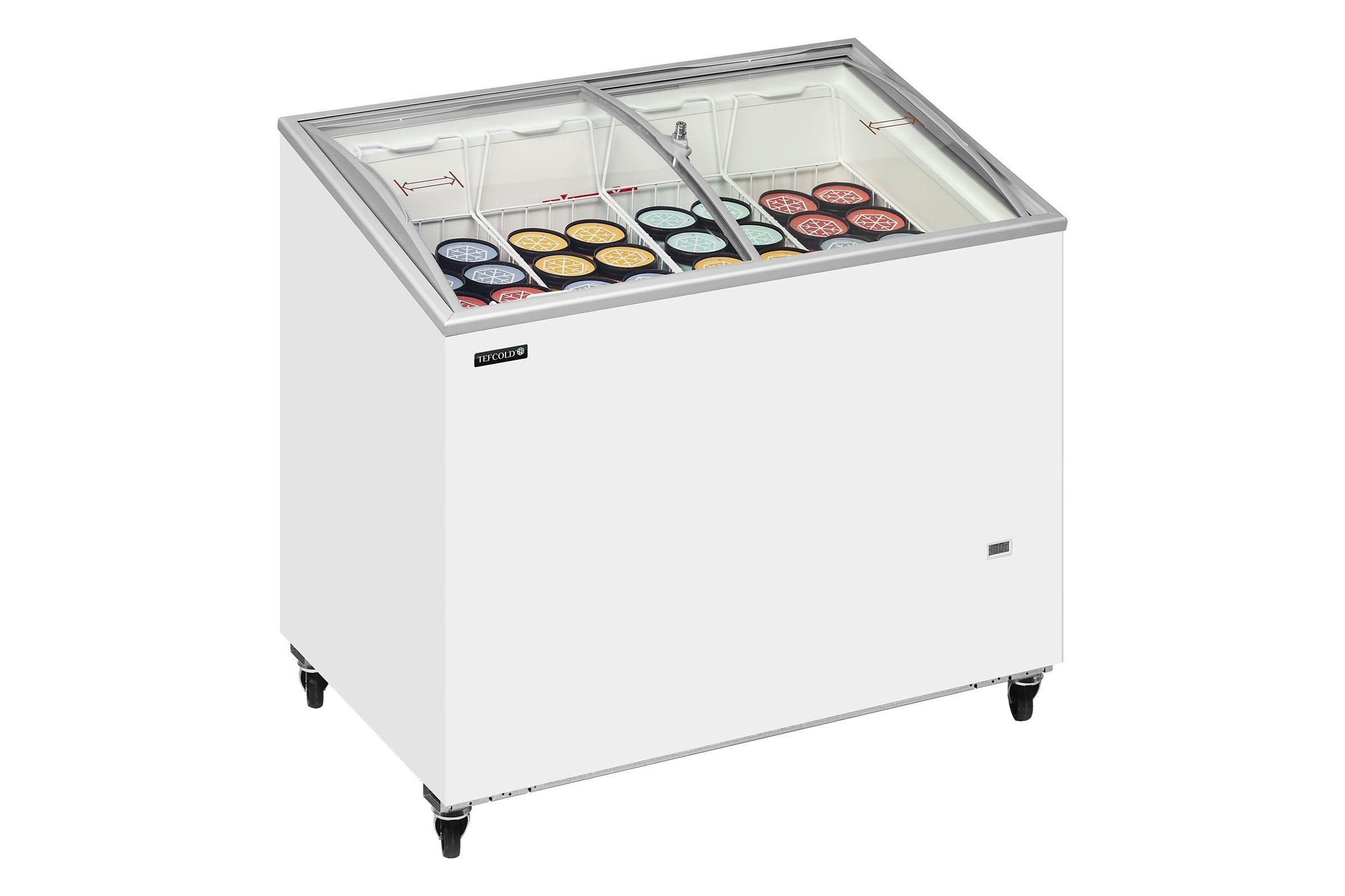Tefcold IC301SCEB Sliding Curved & Angled Lid Chest Freezer