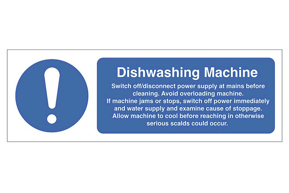 Dishwashing Machine Safety Sign