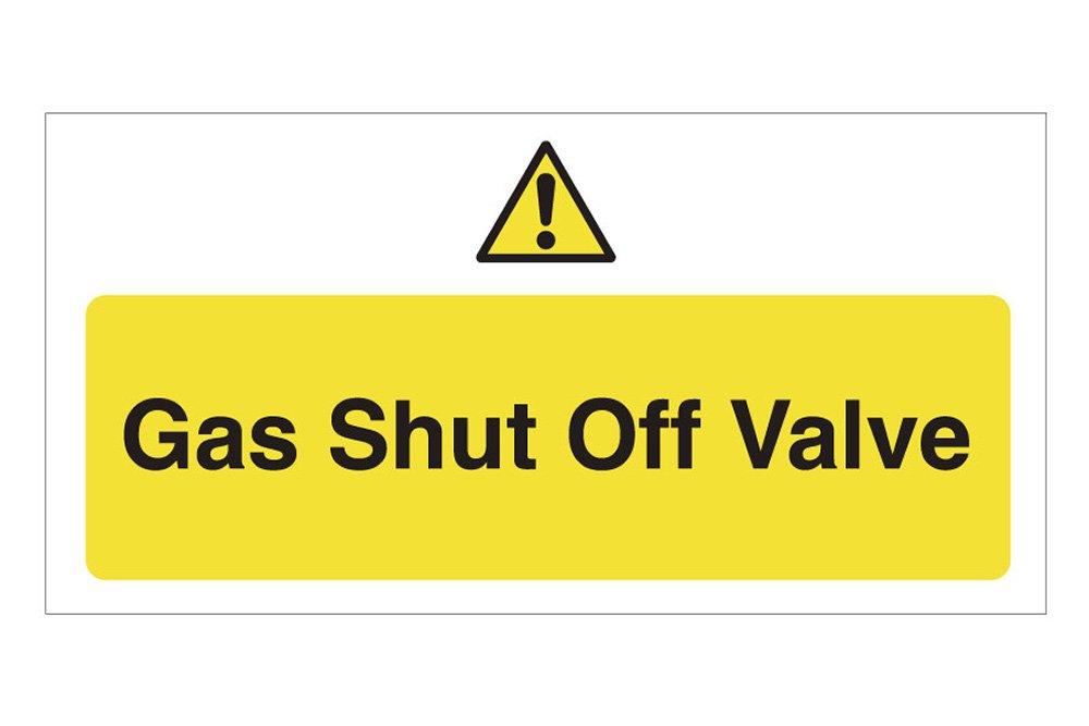 Gas Shut Off Valve Sign