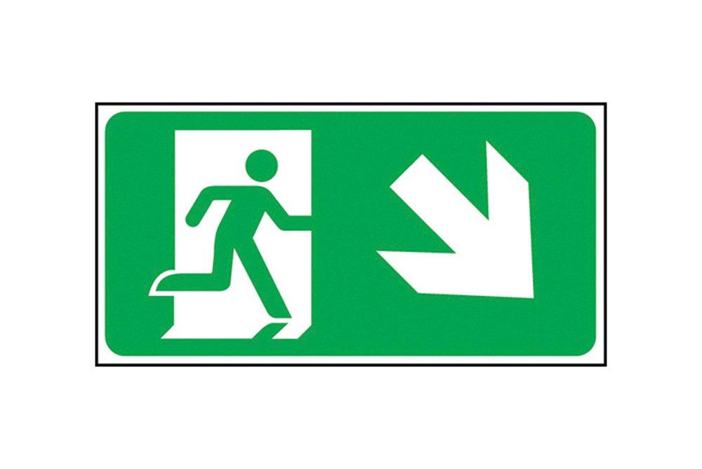 Fire Exit Sign (Arrow Down Right)