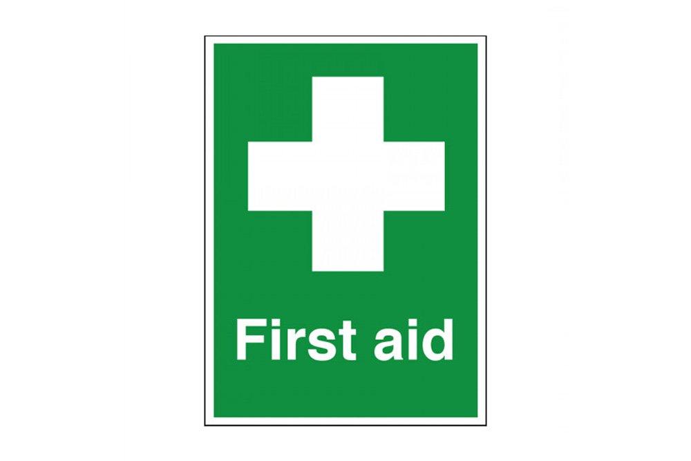 First Aid Sign 15x10cm