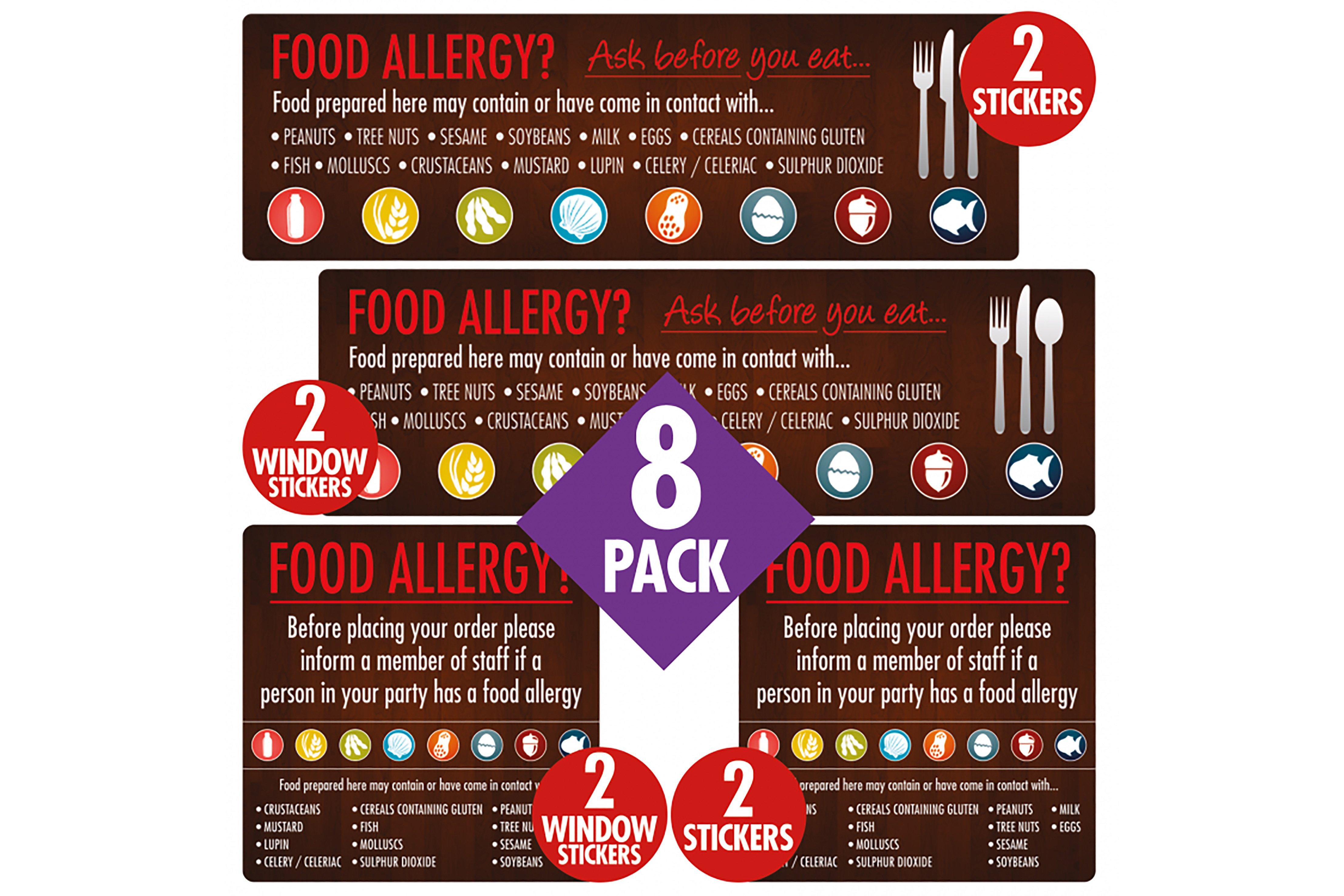 Allergy Stickers (Pack of 8)
