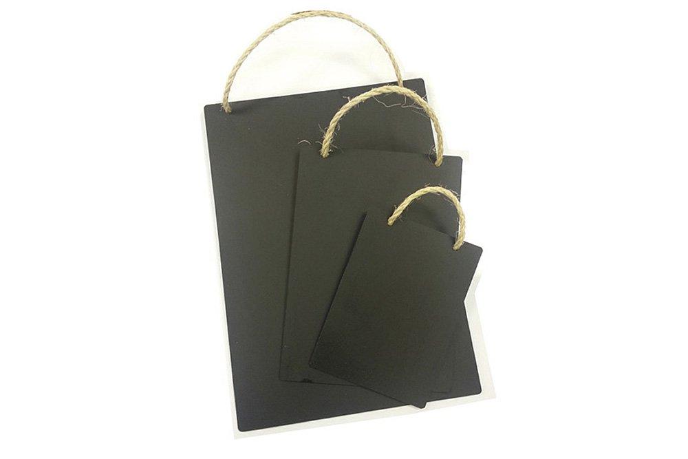 Double Sided Hanging Blackboard Panel with Rope (Portrait) A5
