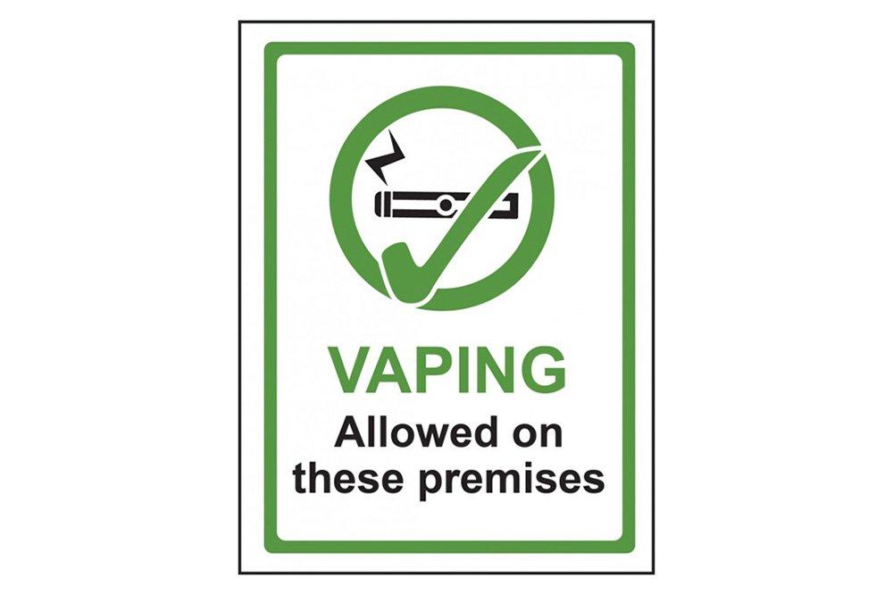 Vaping Allowed On These Premises Sign