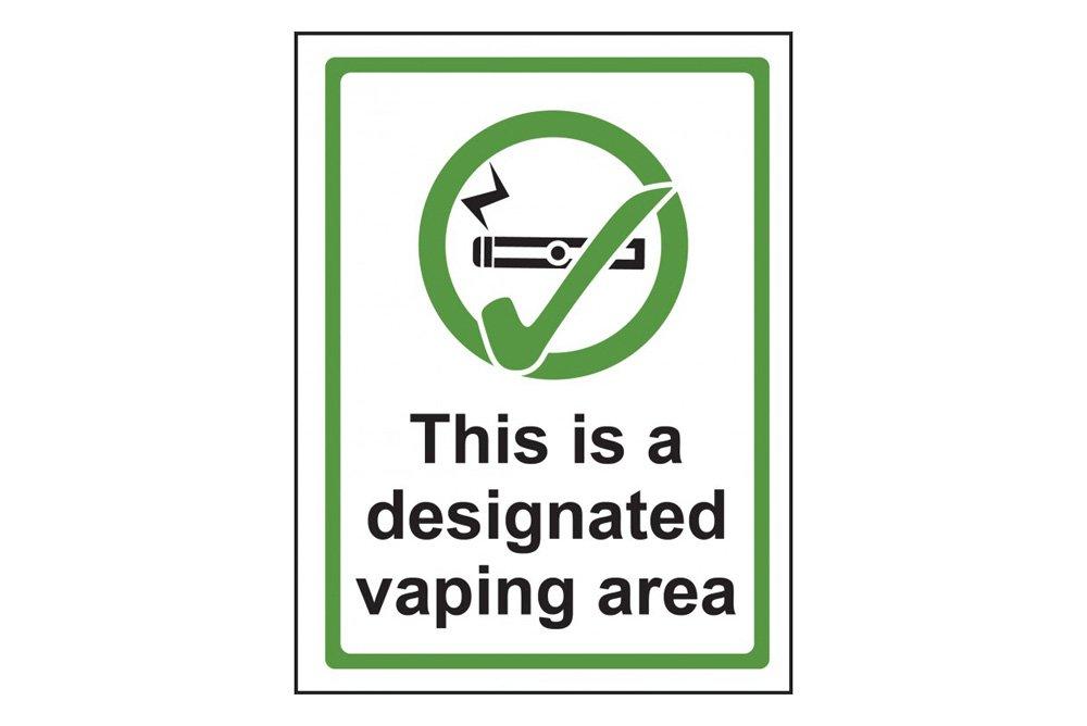 This Is A Designated Vaping Area Sign