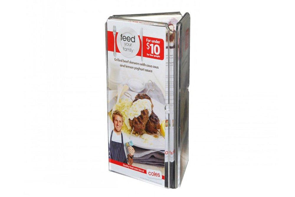 Three Sided Stand Up Menu Holder 1/3 A4