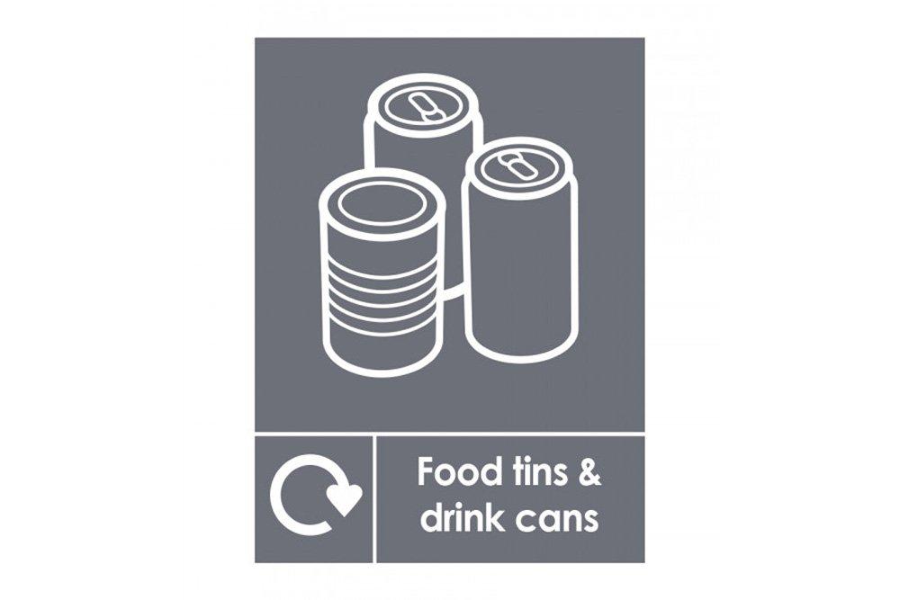 Food Tins and Cans Recycling Sign