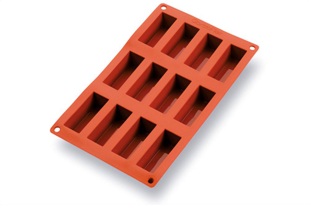 Bourgeat Non Stick Silicone Moulds (12 x Oblong Mini Cake)