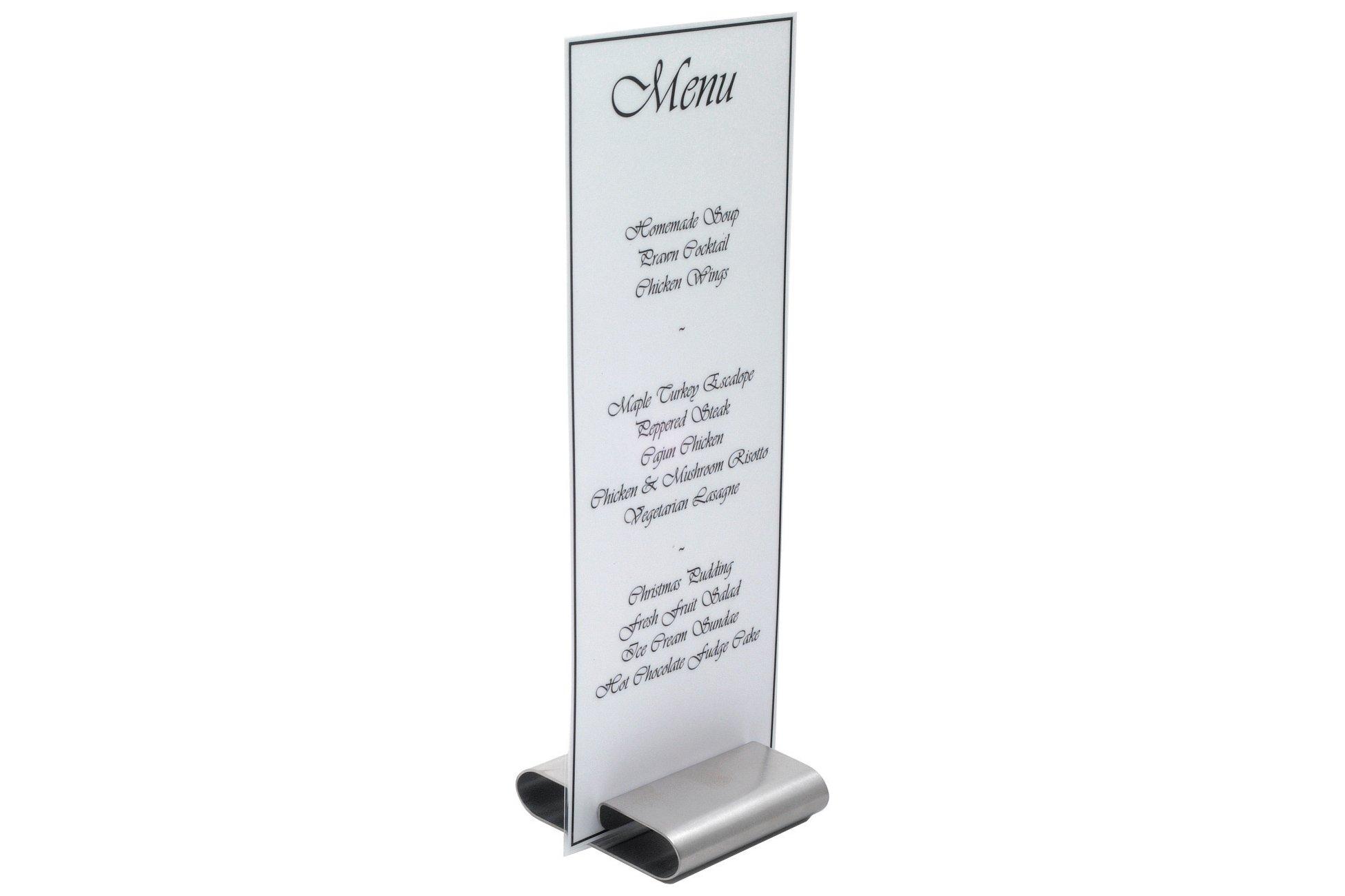 Stainless Steel Menu Stand