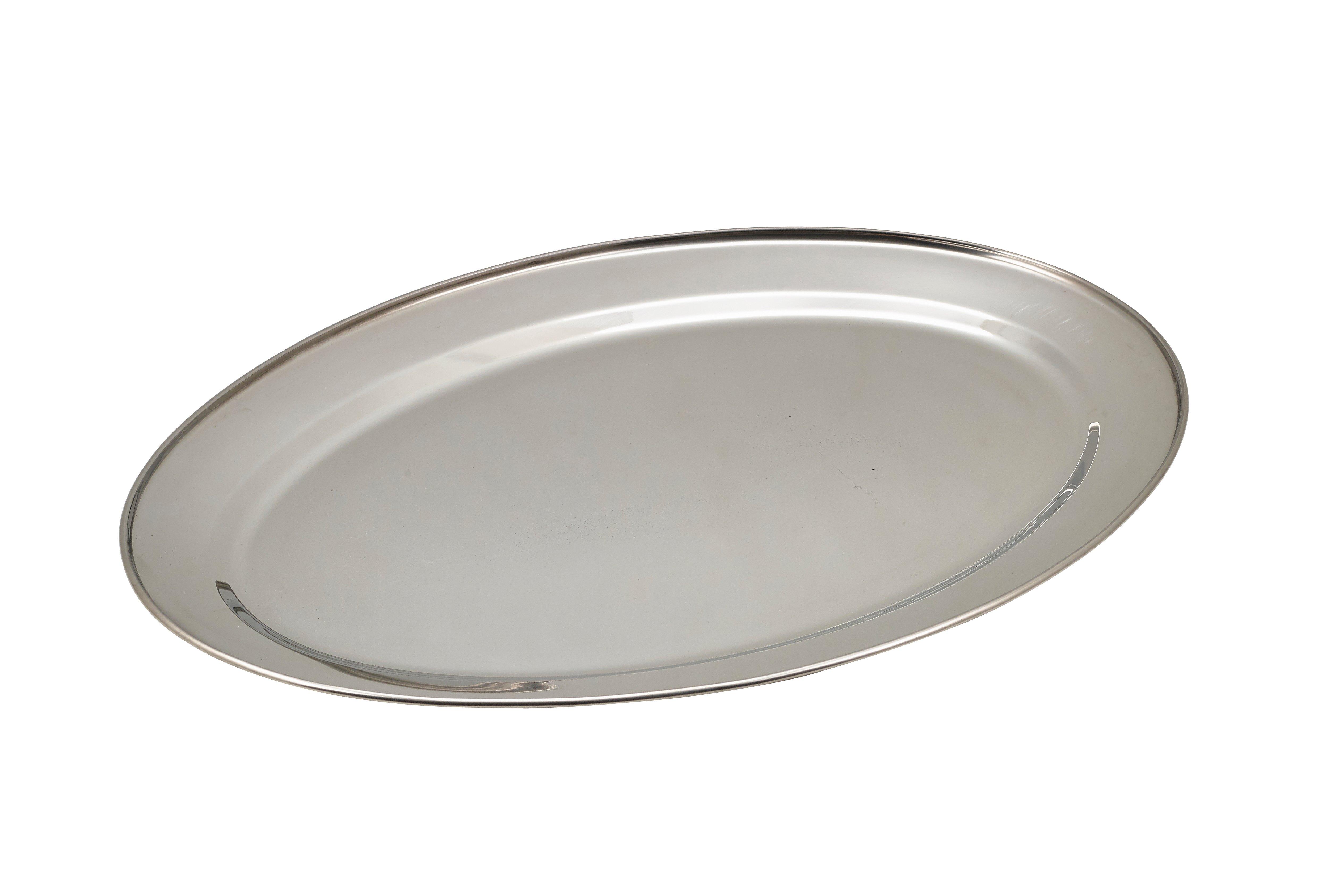 Stainless Steel Oval Flat 50cm