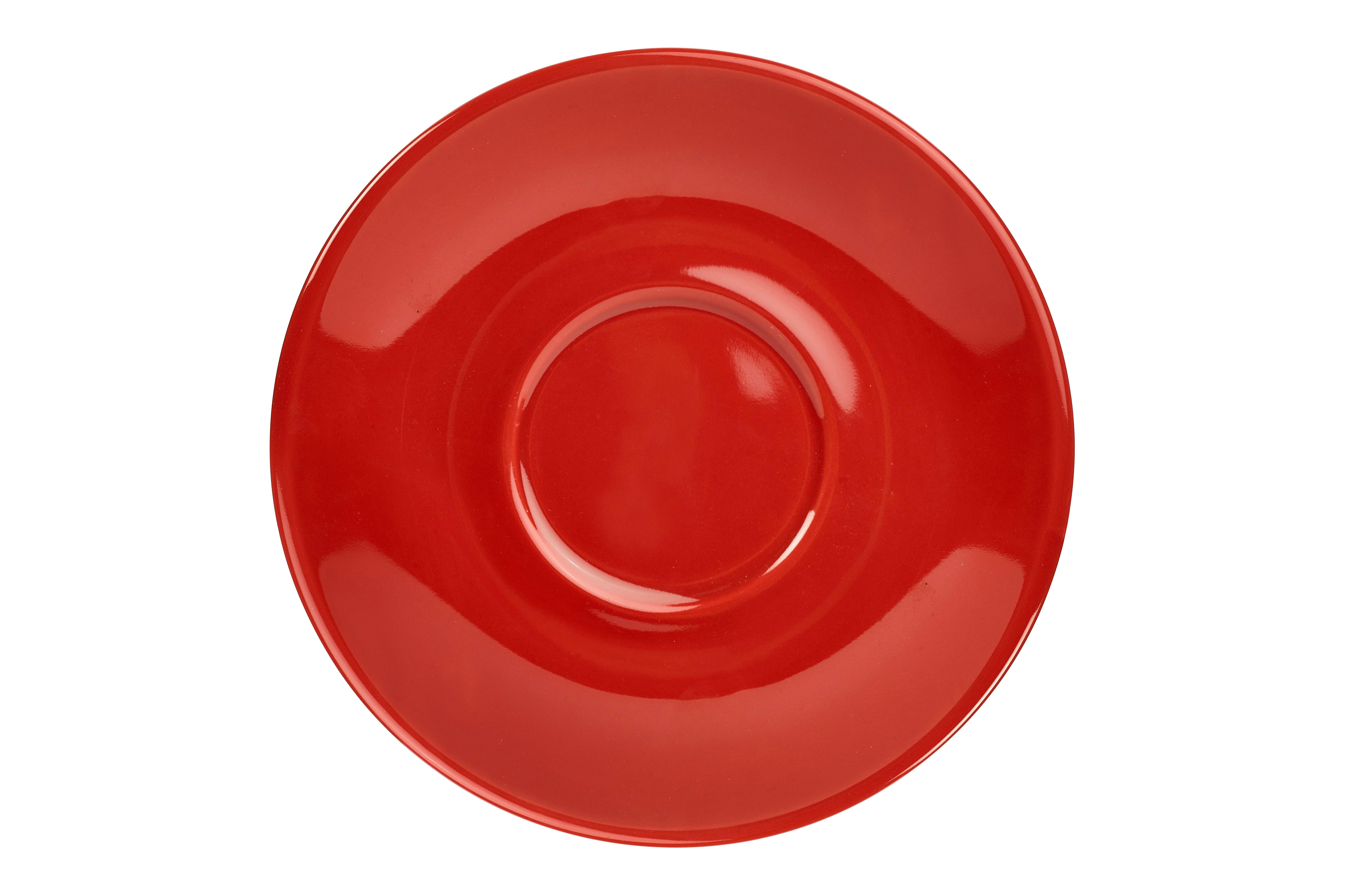 Red GenWare Porcelain Saucer 12cm