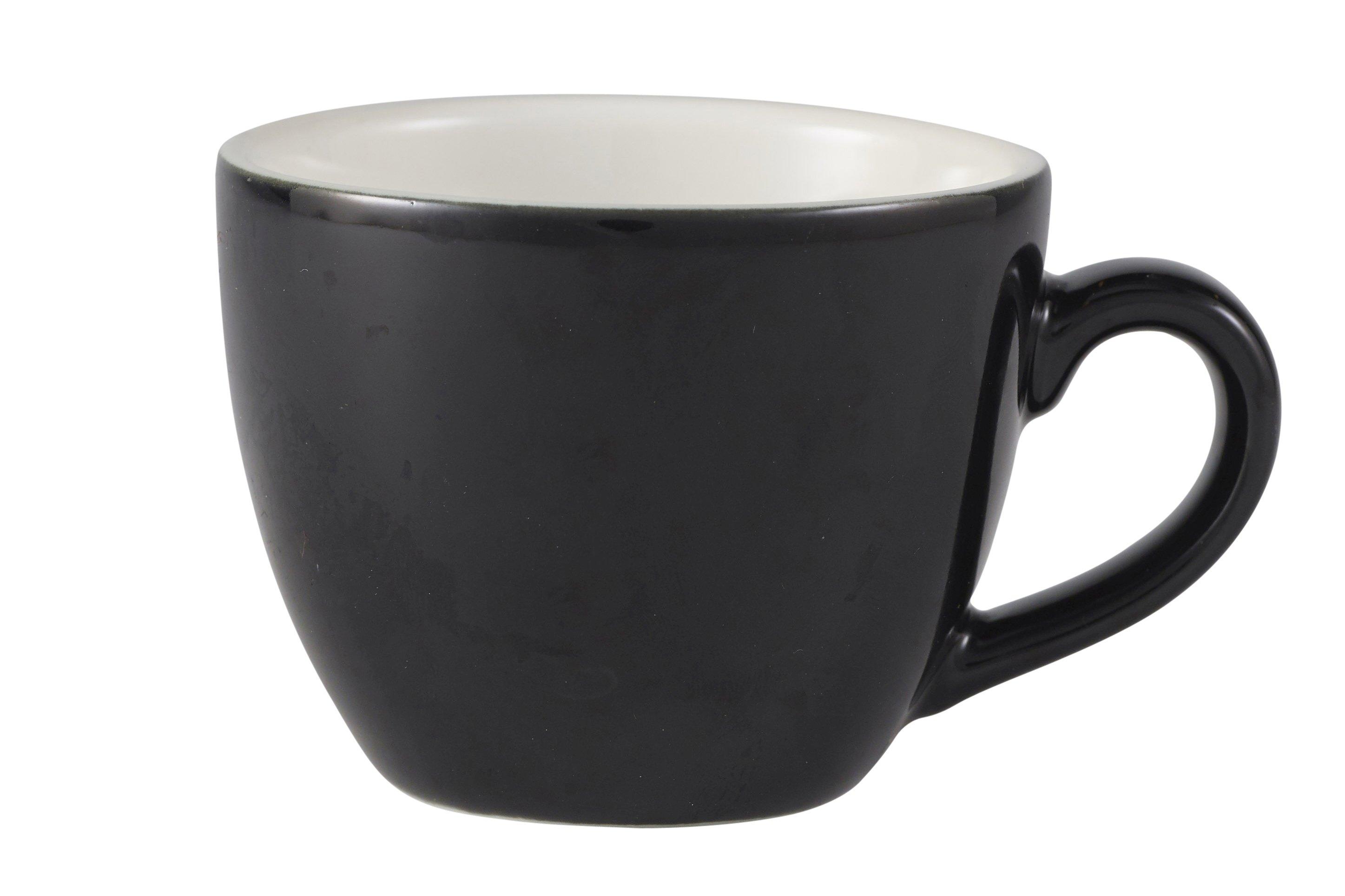 Black GenWare Porcelain Bowl Shaped Cup 90ml
