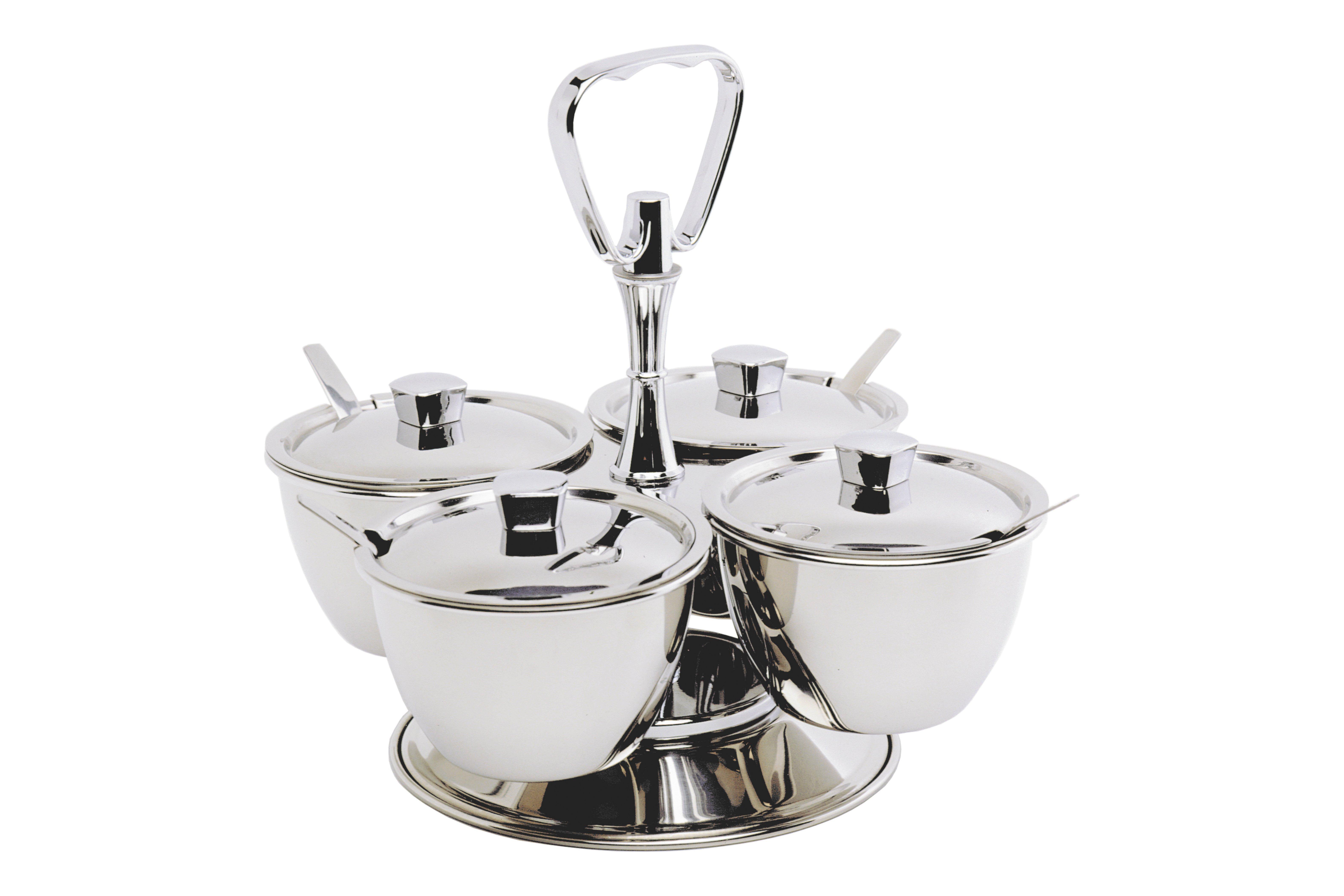 4 Bowls Revolving Relish Server
