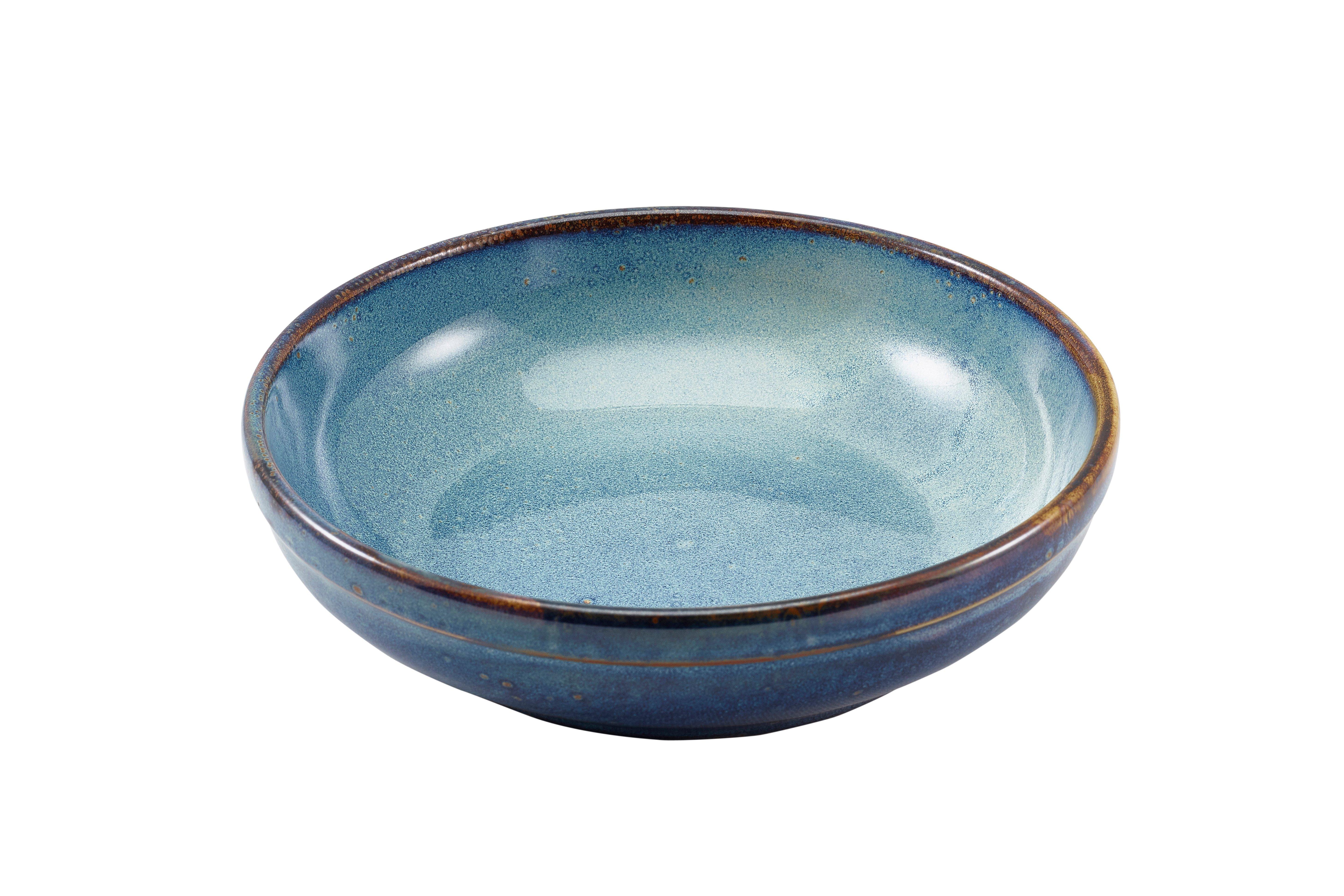 GenWare Aqua Blue Terra Porcelain Coupe Bowl 23cm