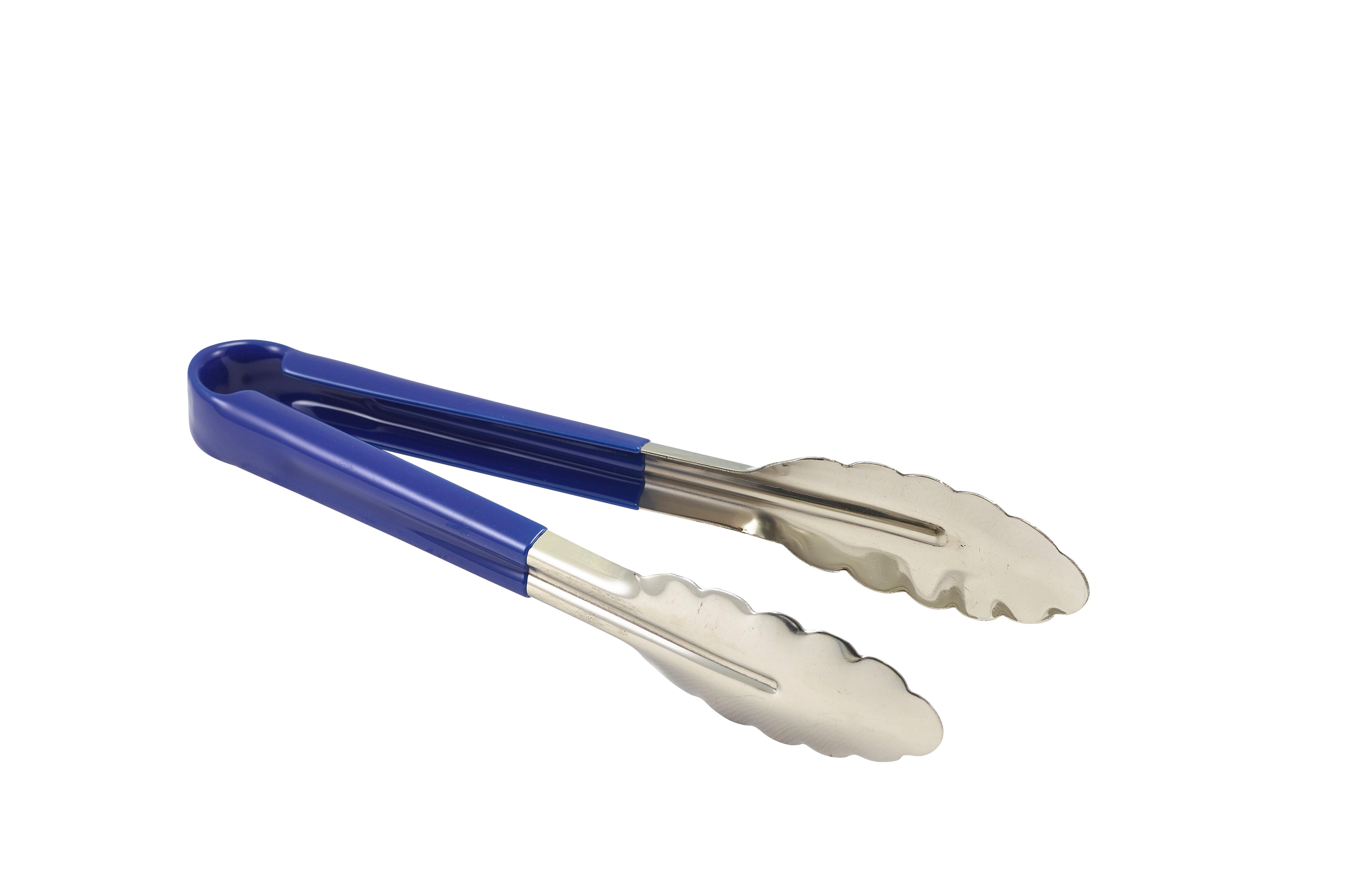 Colour Coded Stainless Steel Serving Tong Blue 23cm
