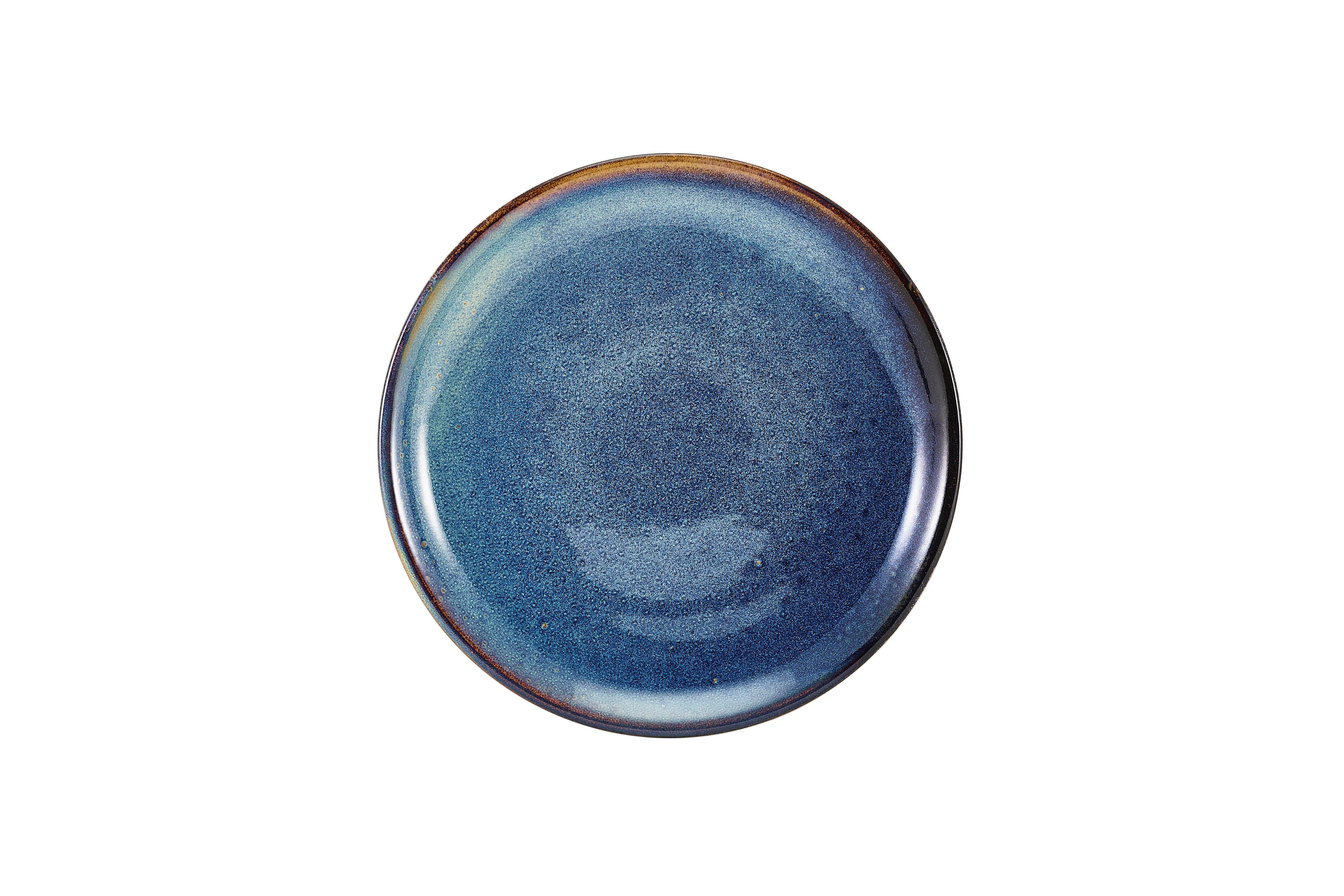 GenWare Aqua Blue Terra Porcelain Coupe Plate 19cm