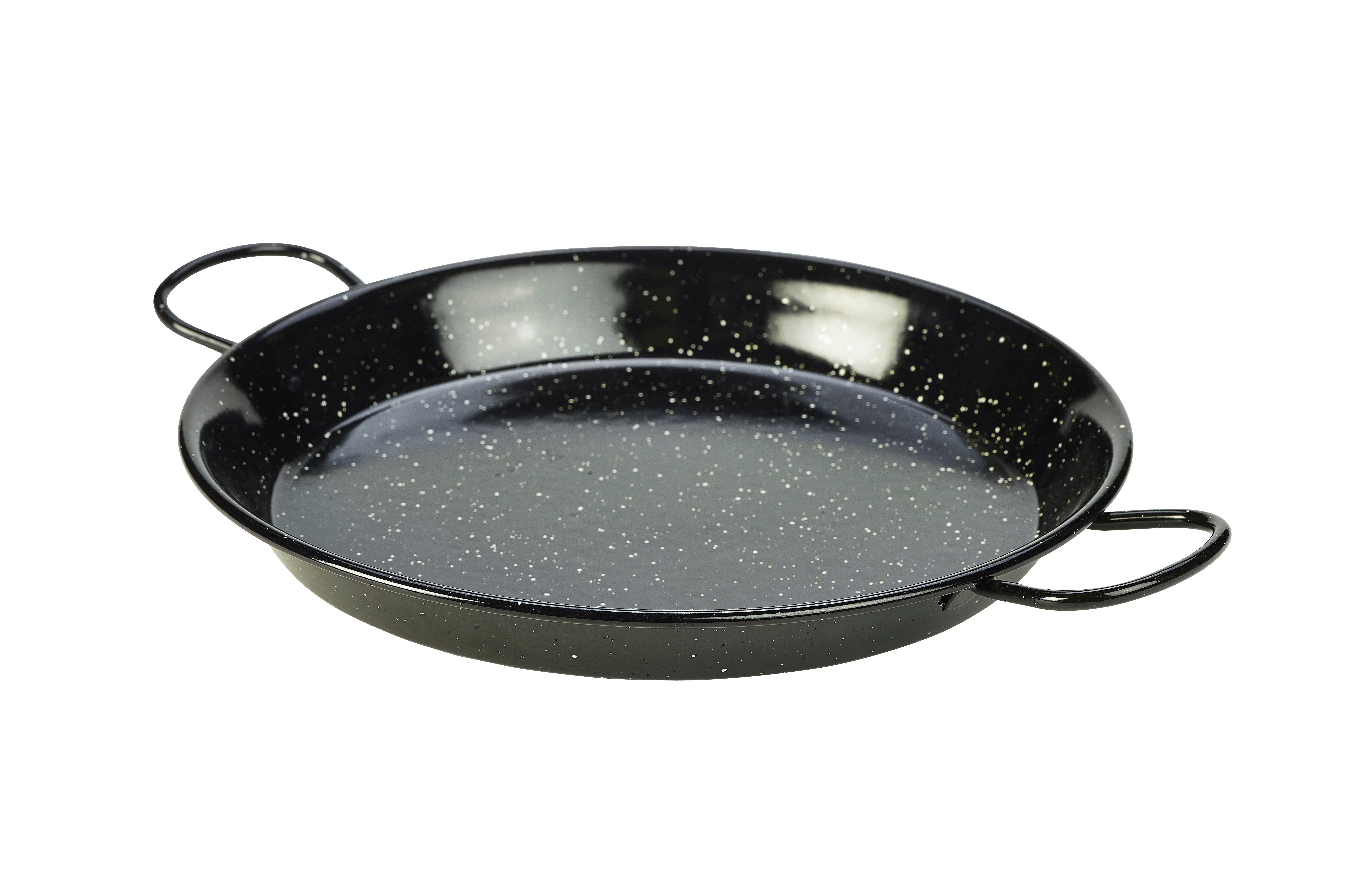 Black Enamel Paella Pan 30cm