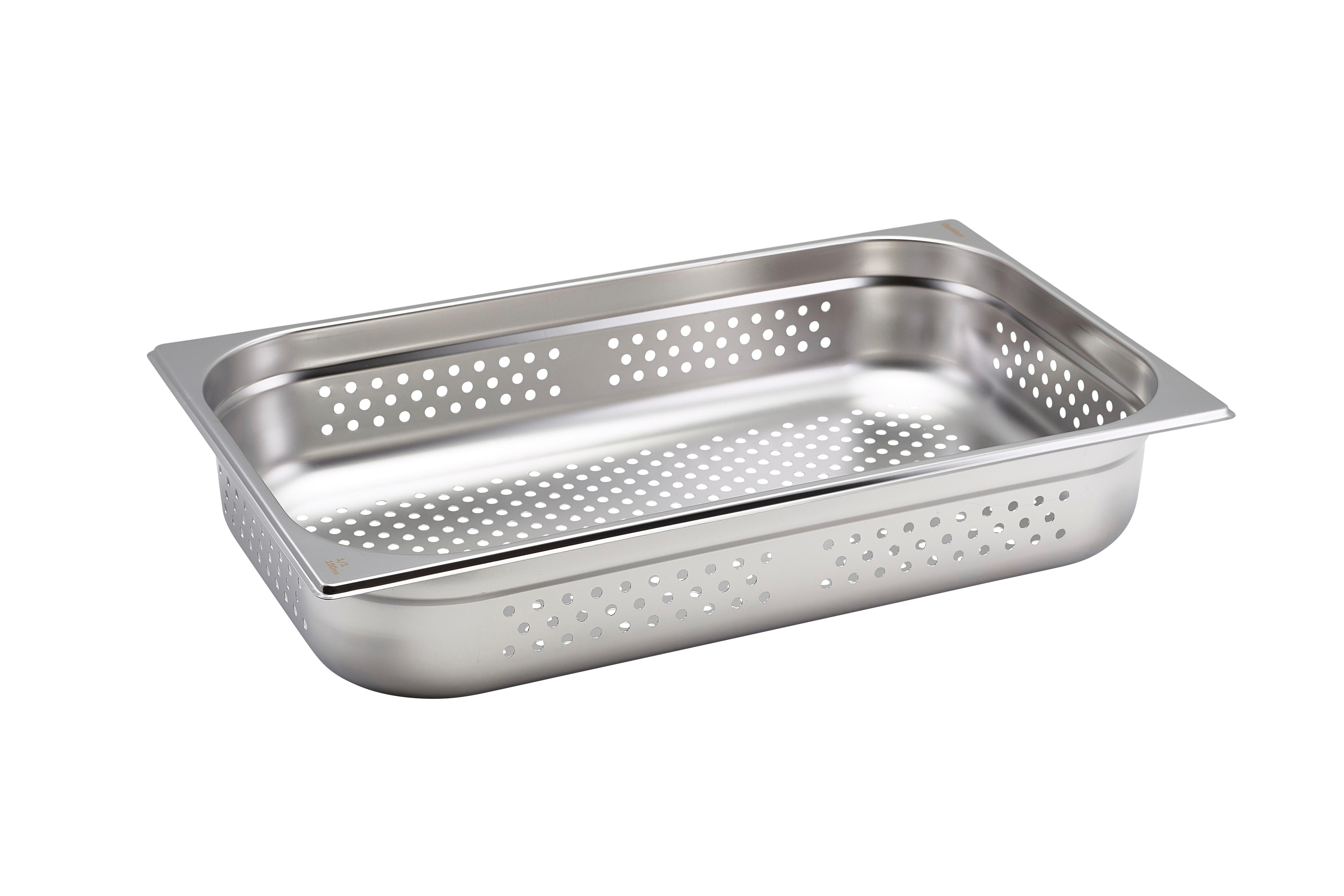 GenWare Stainless Steel Perforated Gastronorm 1/1 x 10cm
