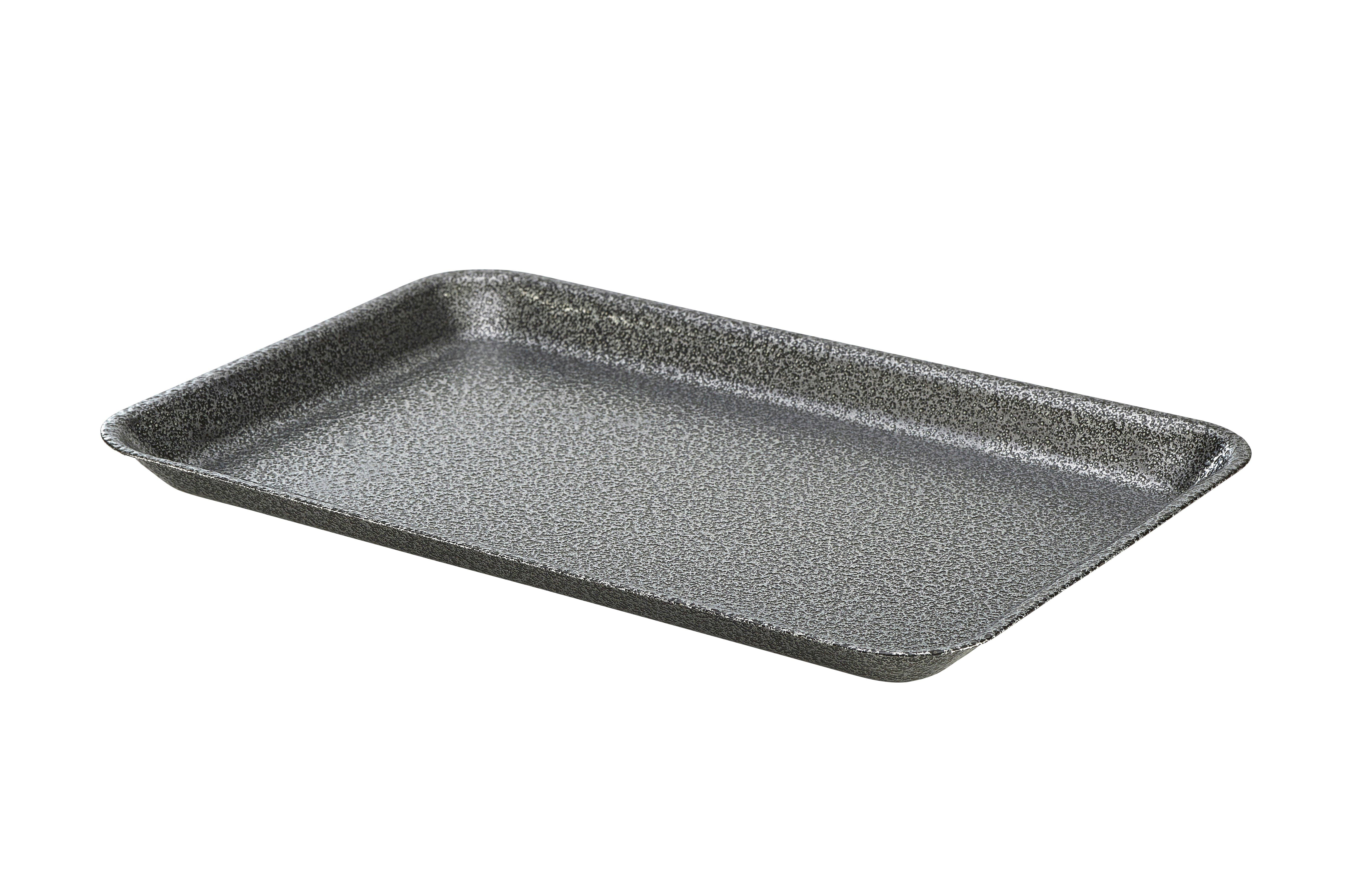 Galvanised Steel Silver Antique Finish Serving Tray 31.5cm