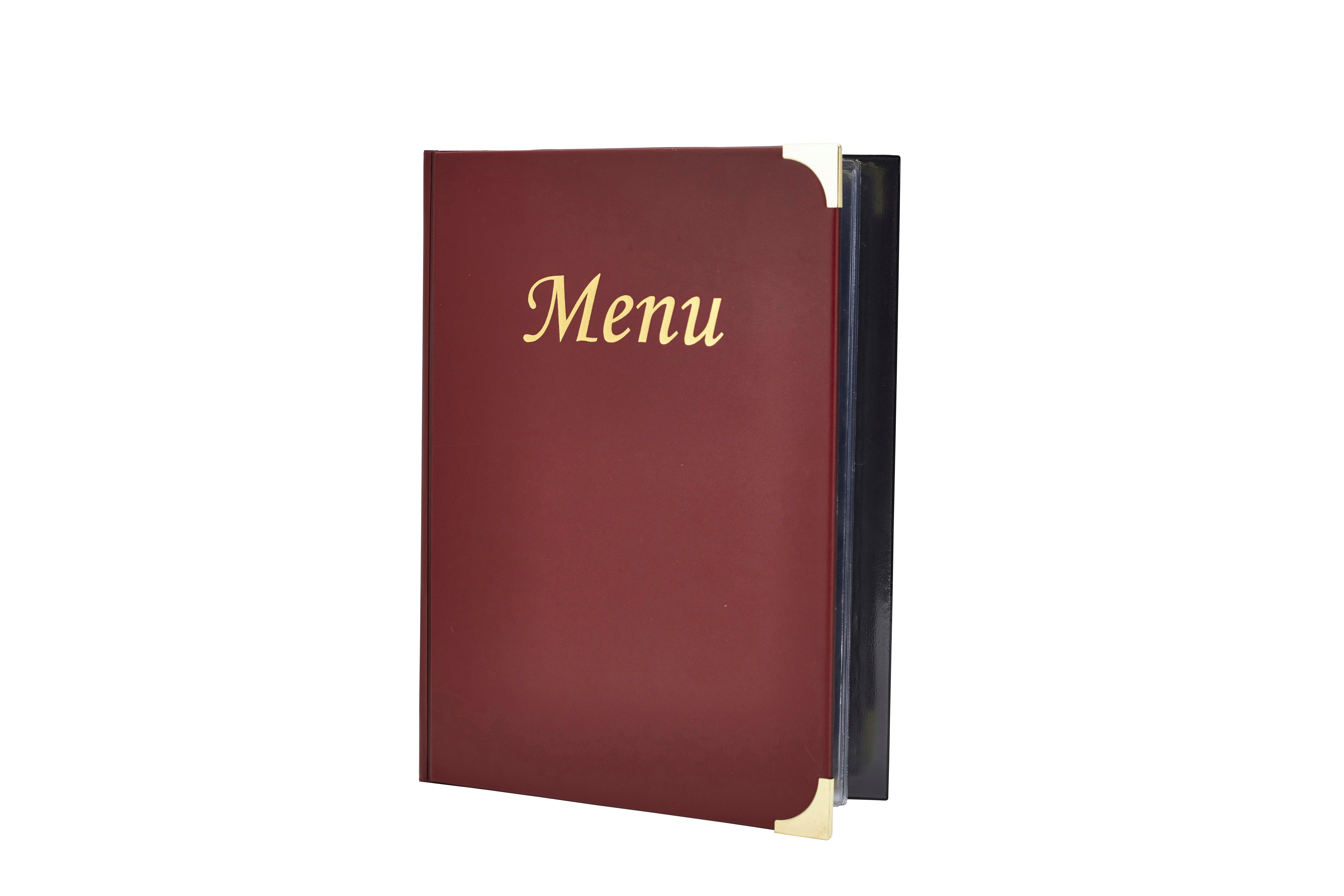 Basic Wine Red A4 Menu Holder