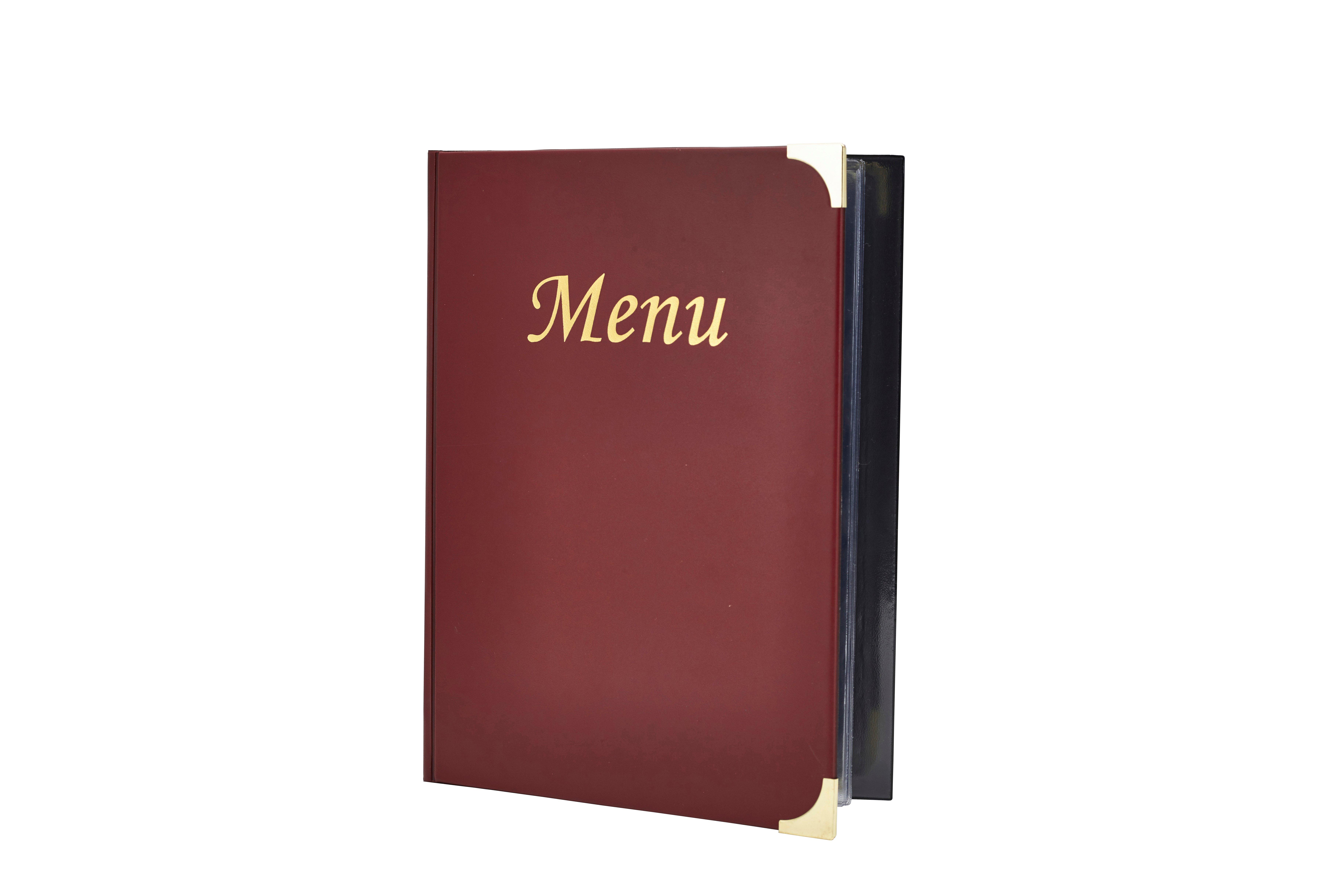Basic Wine Red A5 Menu Holder