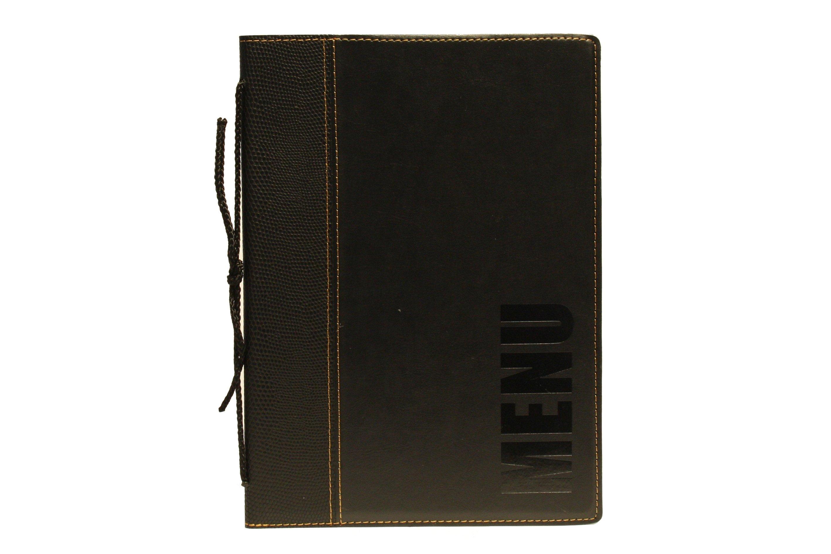 Black Contemporary A5 Menu Holder (4 Page)