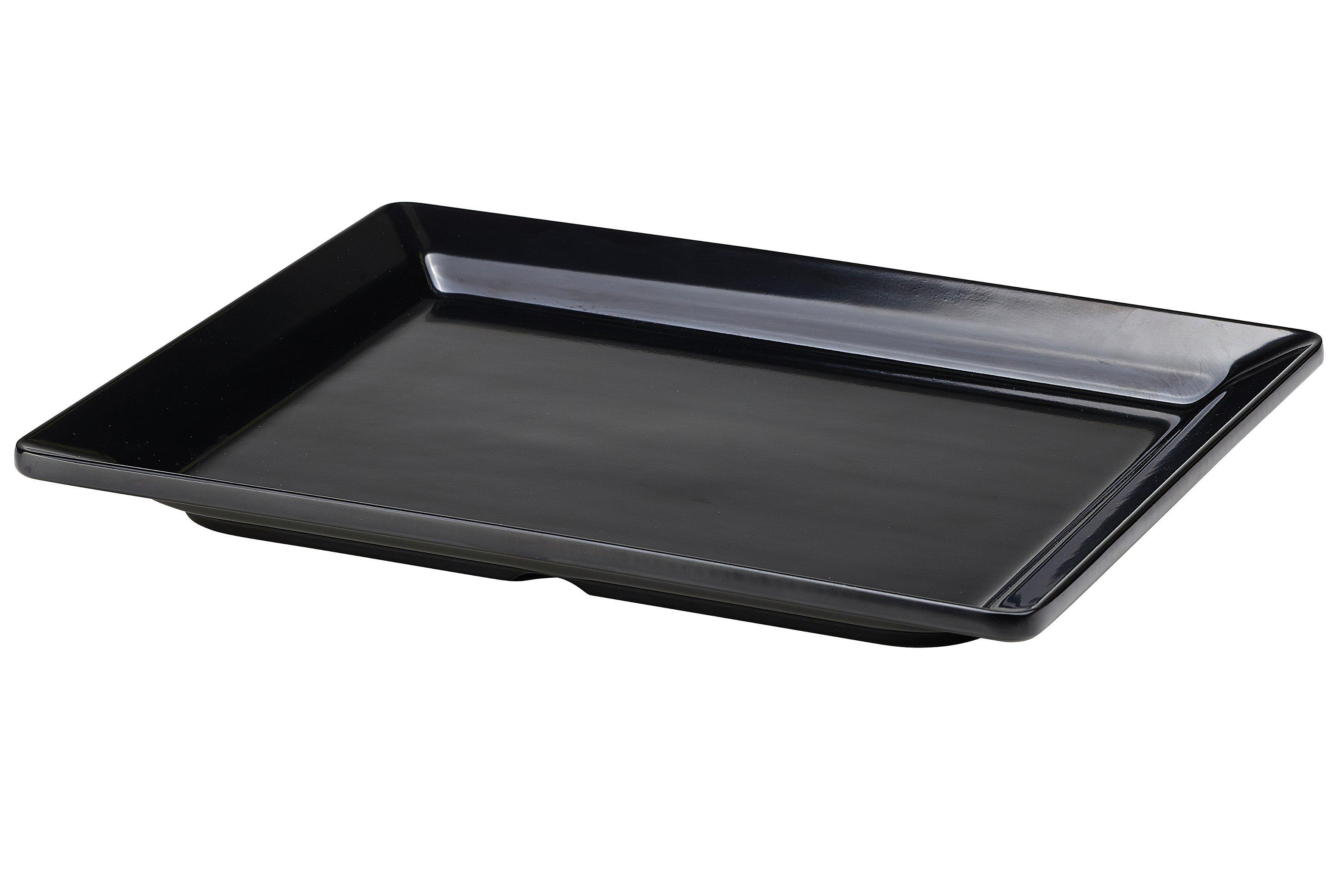 GenWare Black Melamine Platter 1/2 GN 32.5x26.5cm