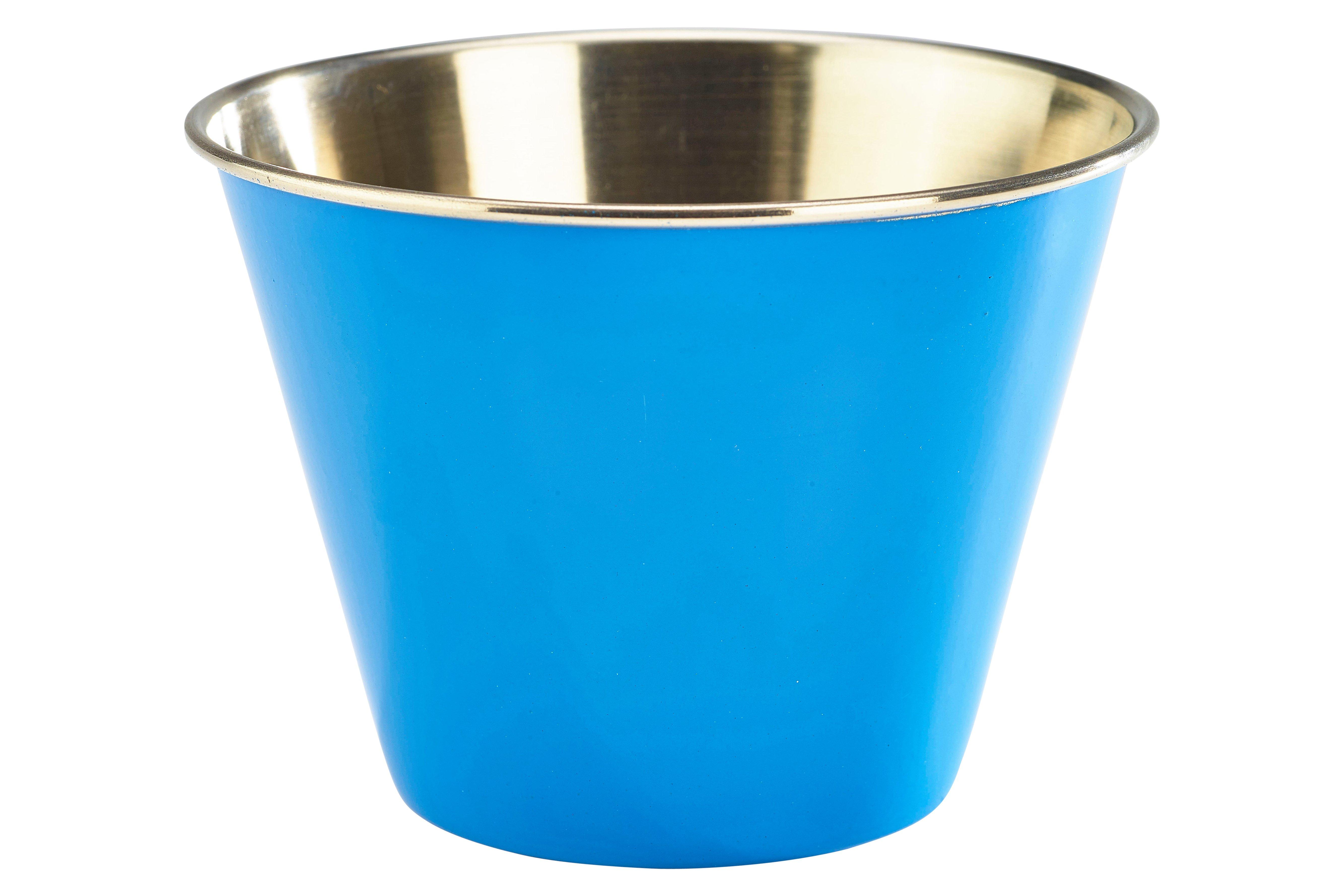 Blue Stainless Steel Ramekin 340ml