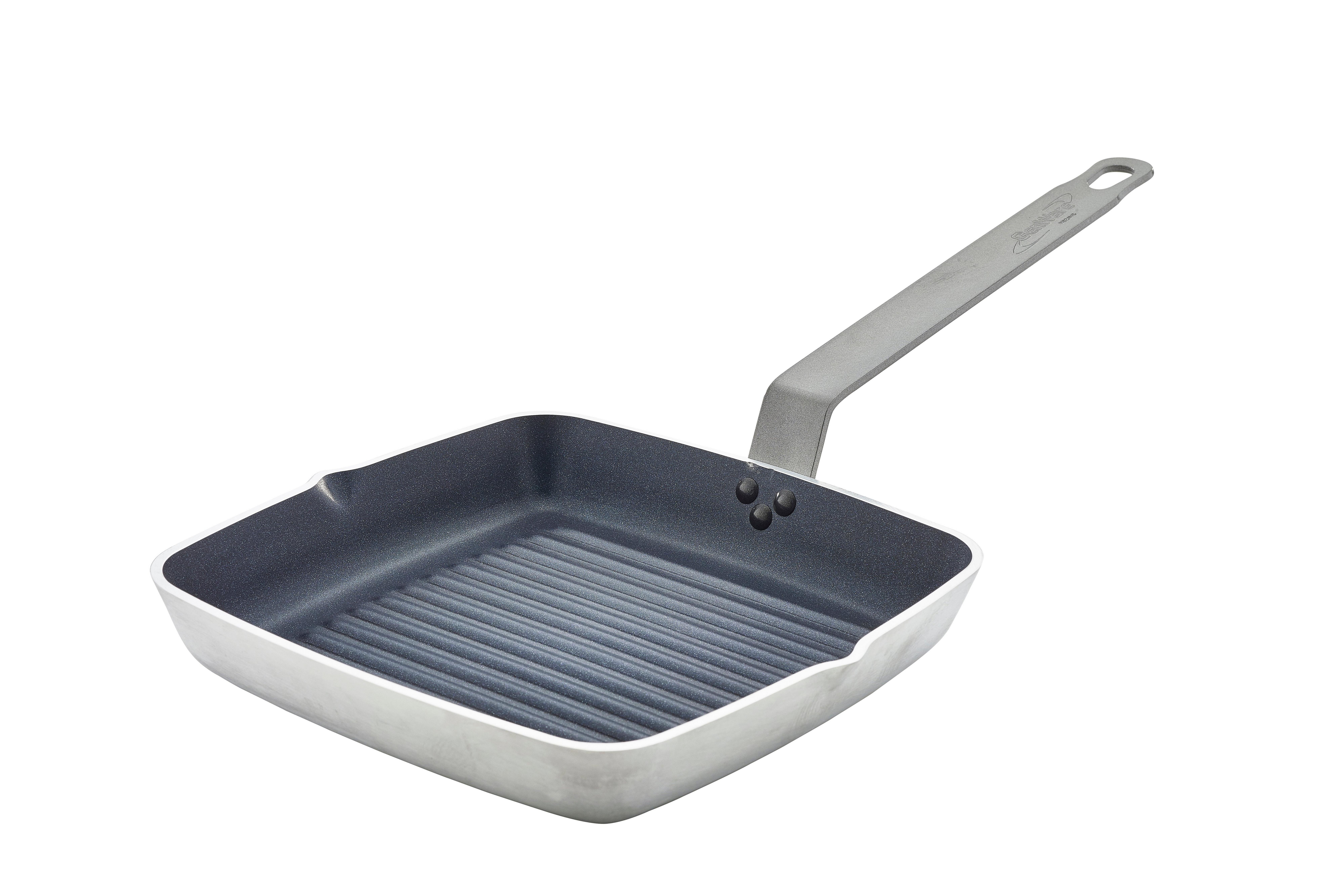 GenWare Aluminium Non-Stick Ribbed Skillet 24cm