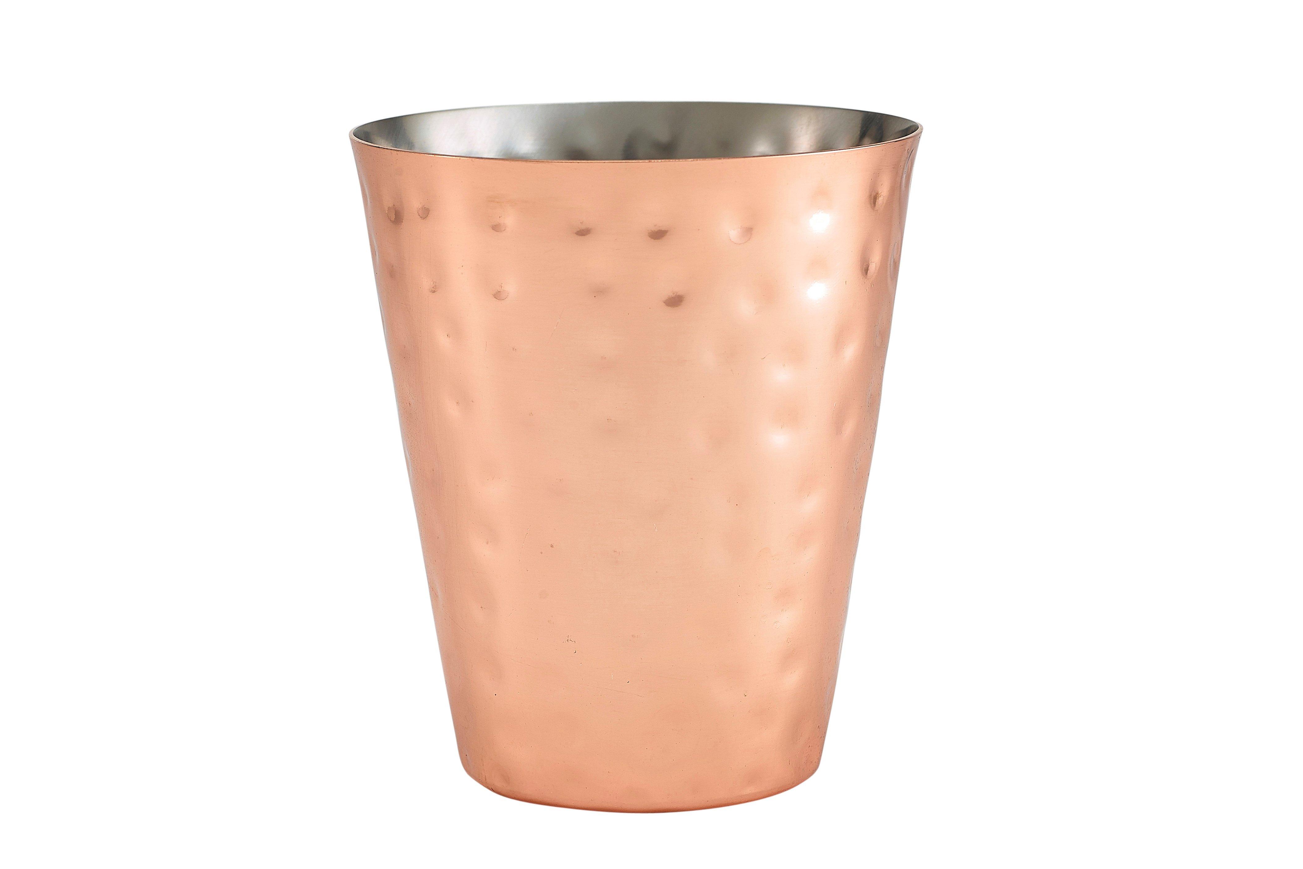 Hammered Copper Plated Conical Serving Cup 9x10cm