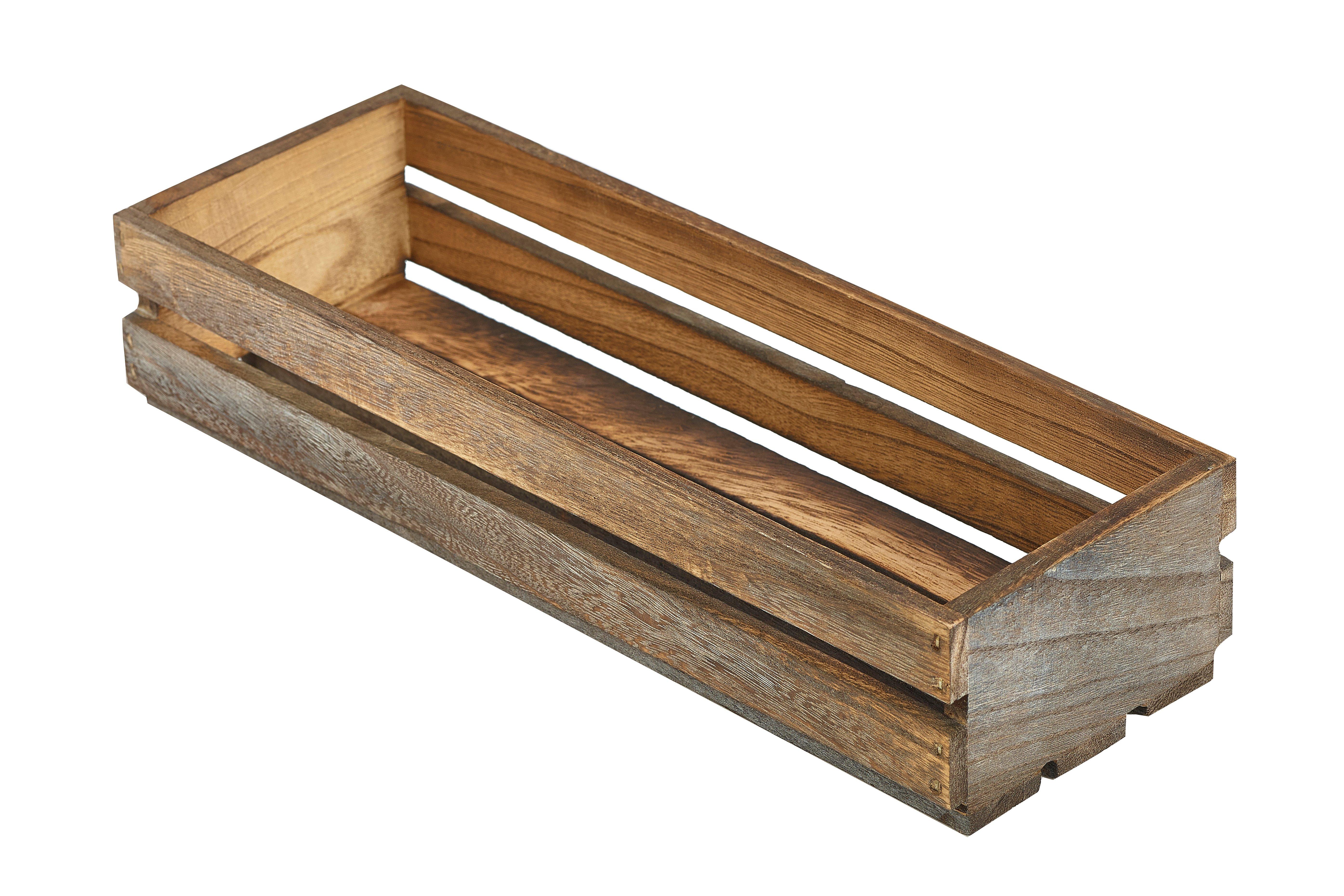 GenWare Dark Rustic Wooden Crate 34x12x7cm