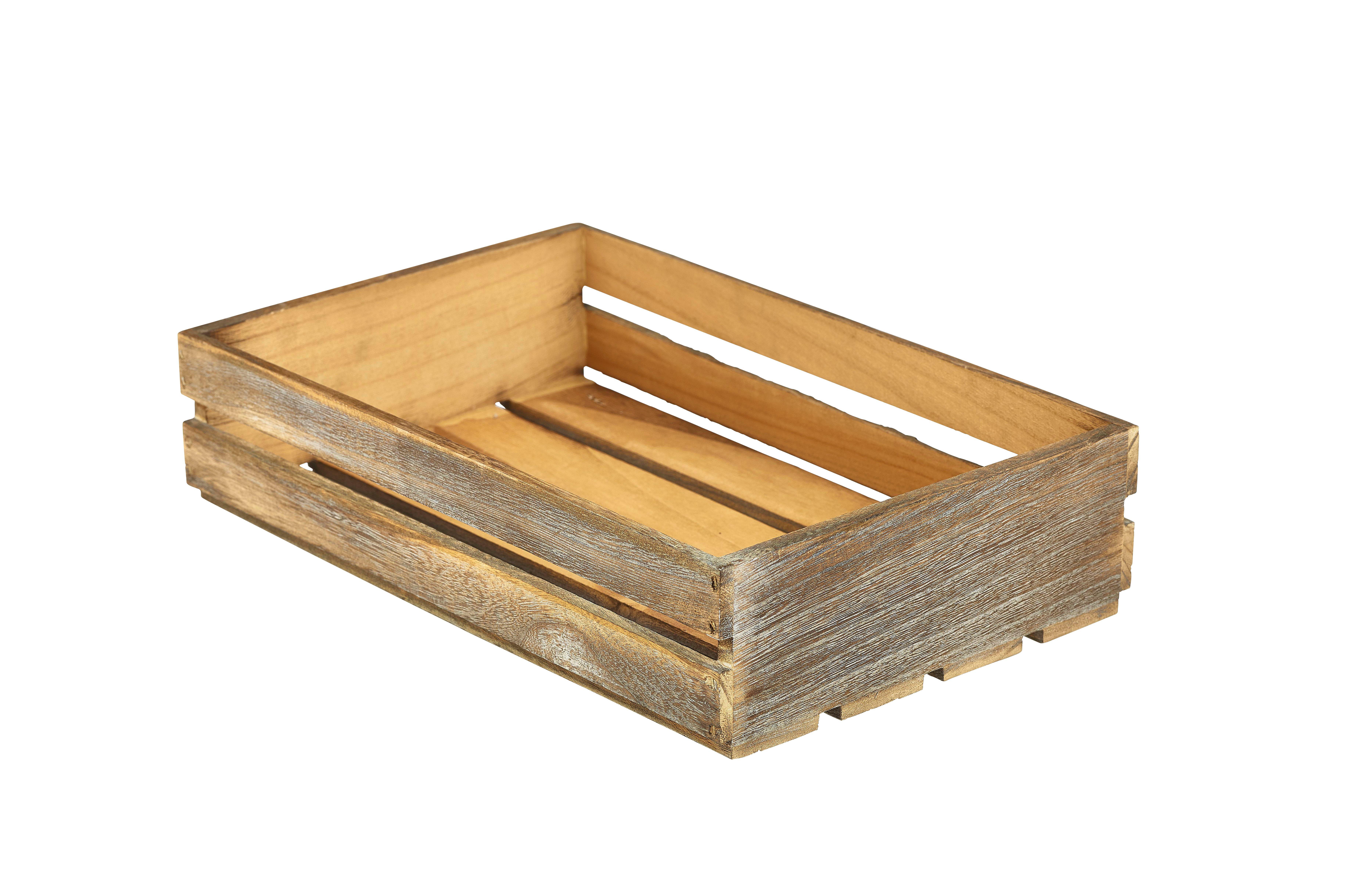 GenWare Dark Rustic Wooden Crate 35x23x8cm