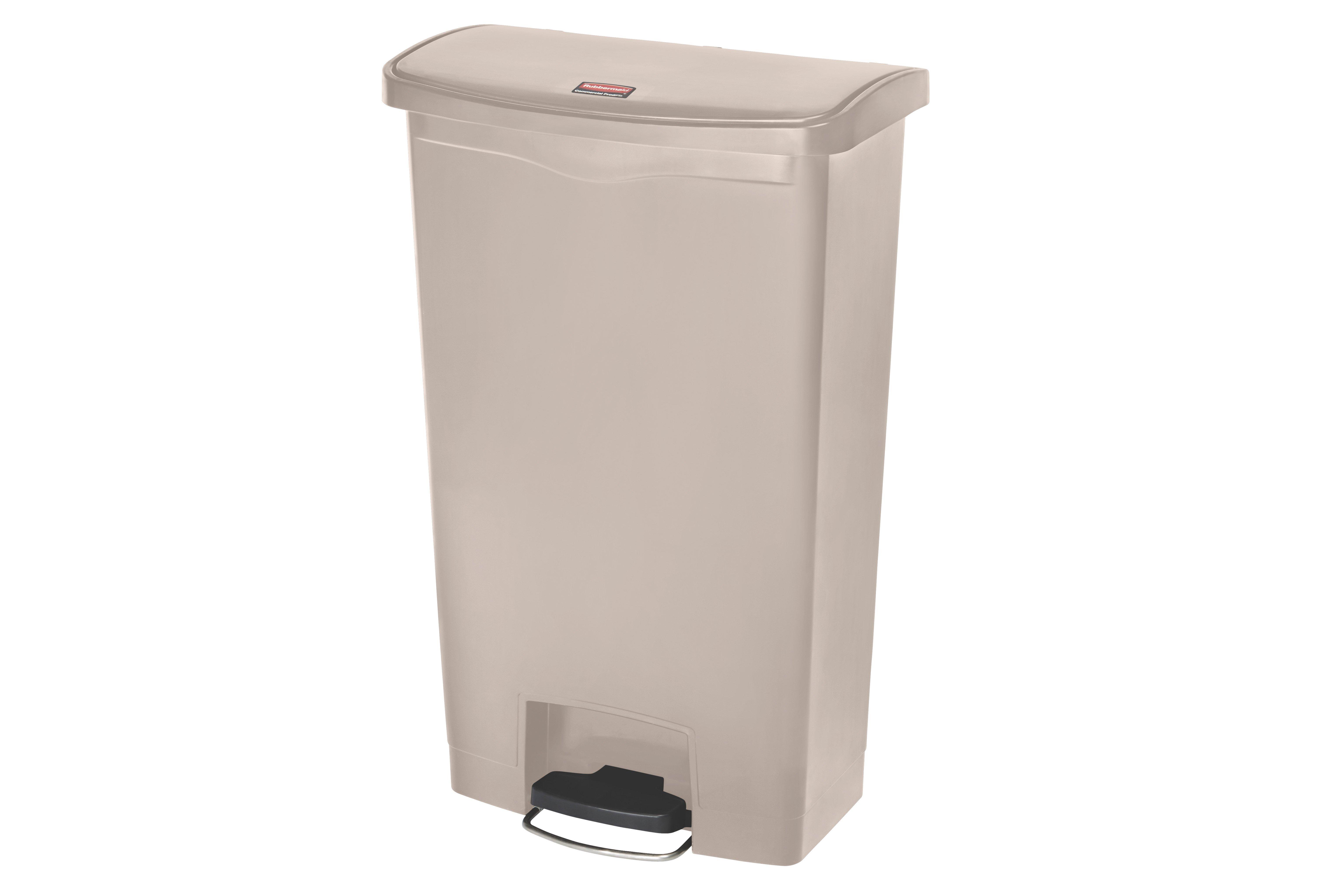 Rubbermaid Beige Resin Front Step Slim Jim Container 68 Litre
