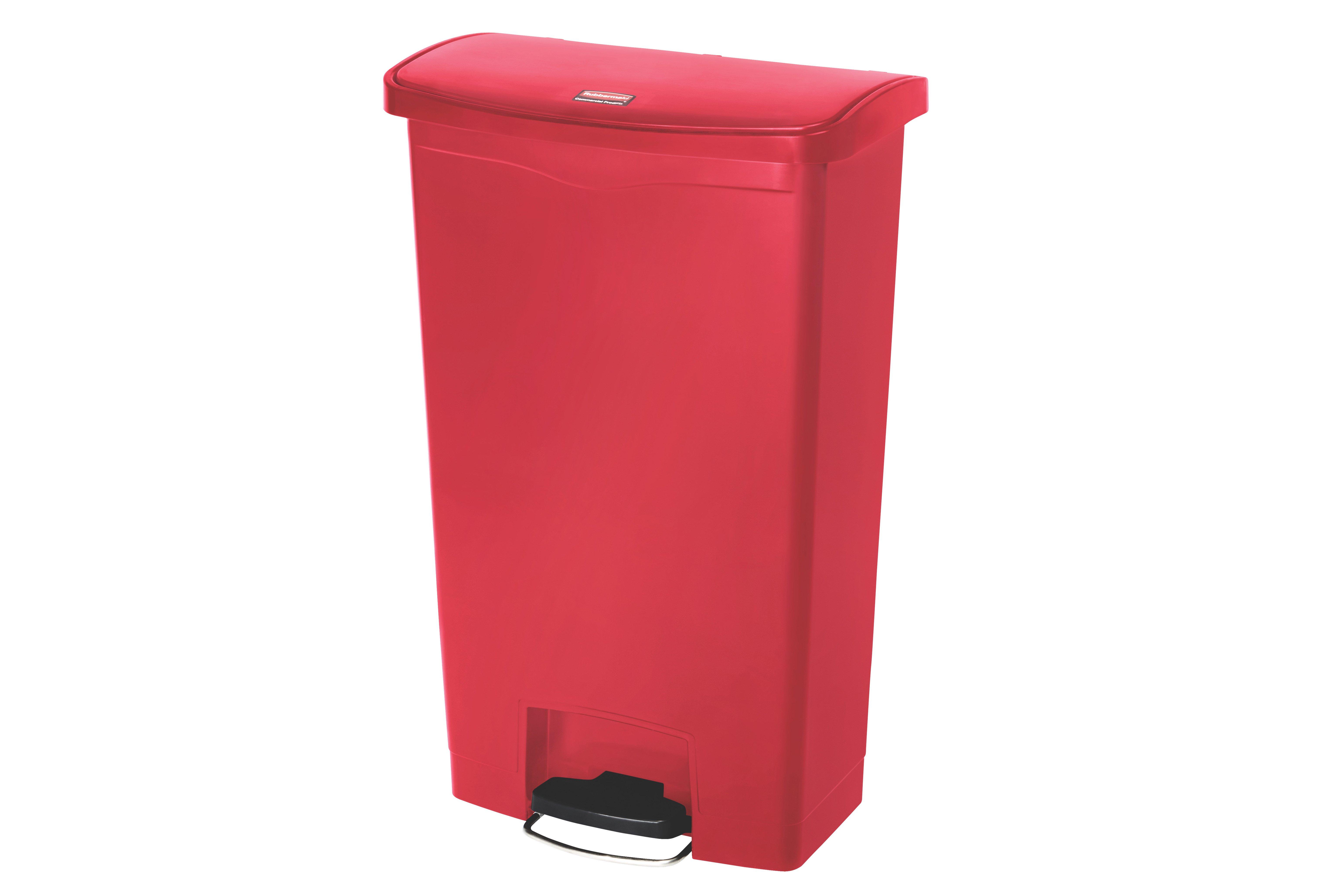Rubbermaid Red Resin Front Step Slim Jim Container 68 Litre