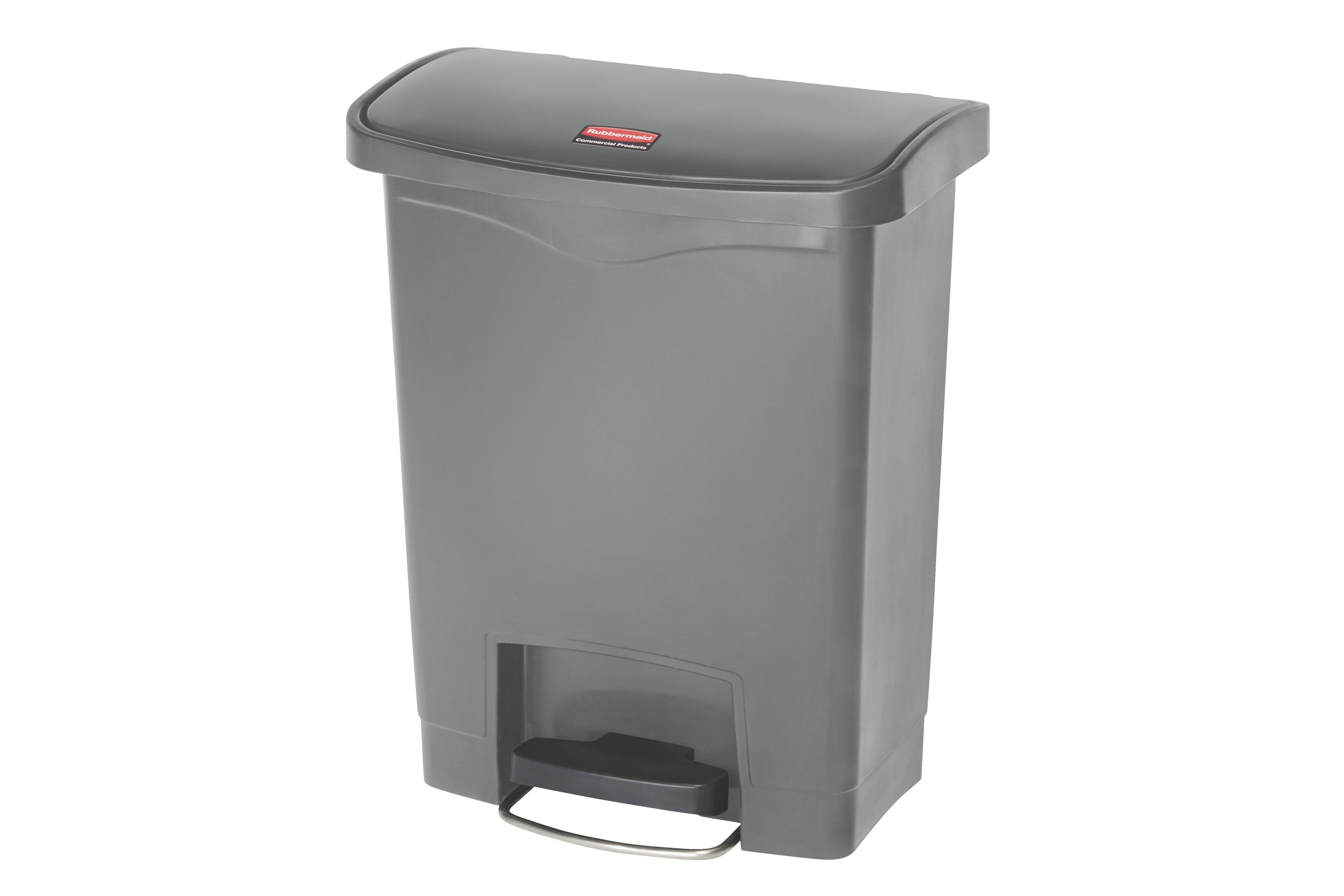Front Step Slim Jim Bin Grey 30L